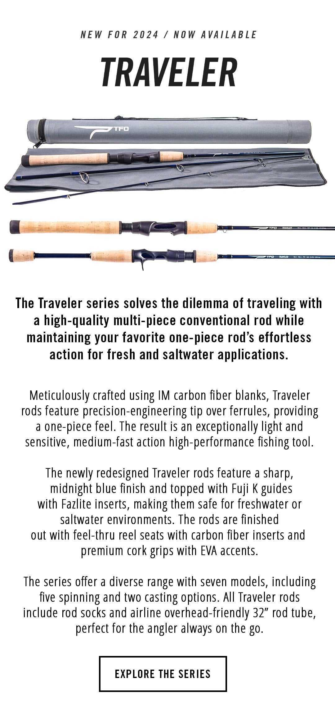 TFO Traveler Spinning Rods