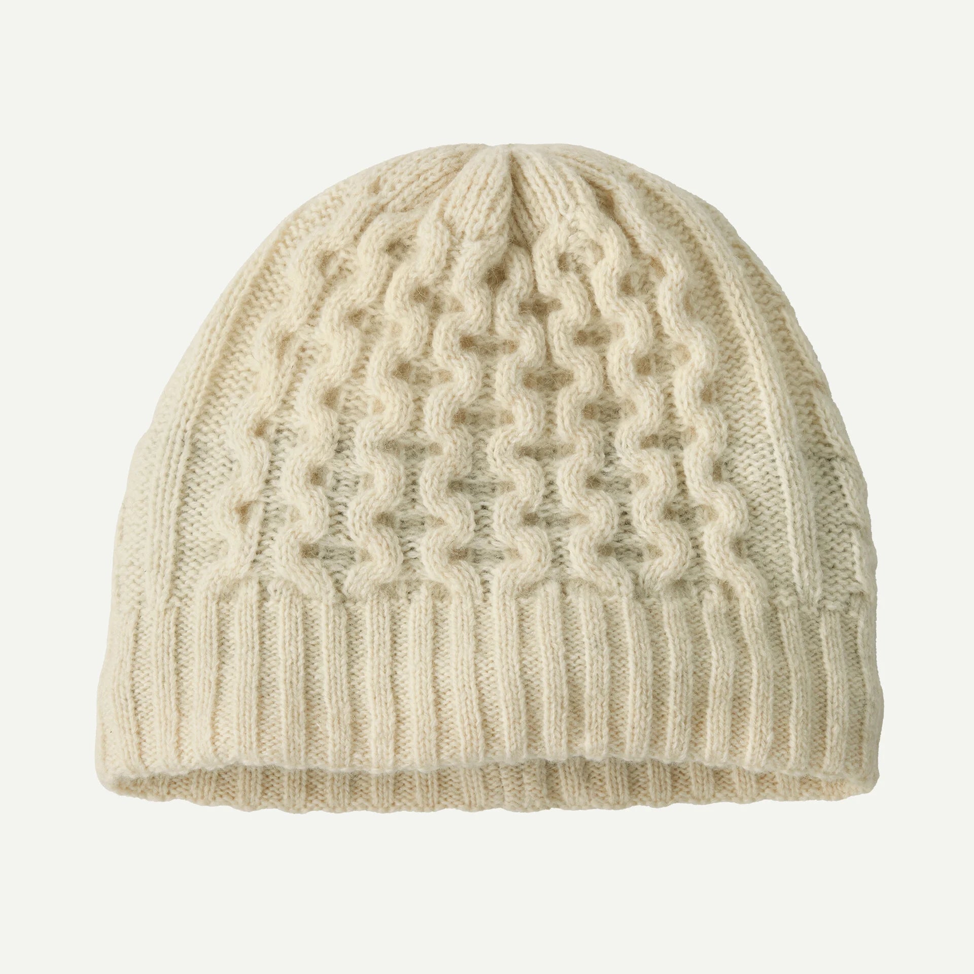 Patagonia Coastal Cable Beanie in Birch White