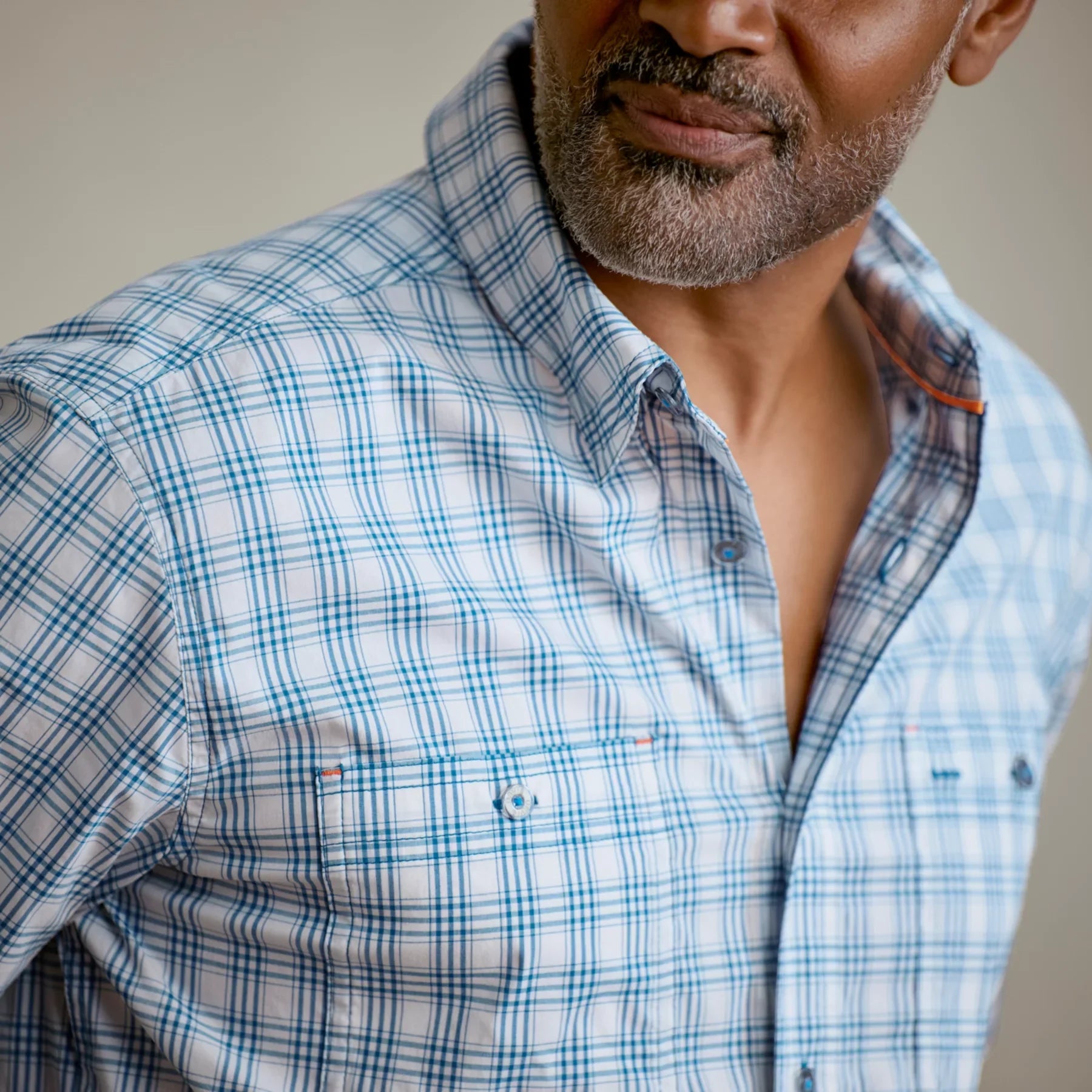 Orvis River Guide 2.0 Long-Sleeve Shirt in Pacific Blue Plaid