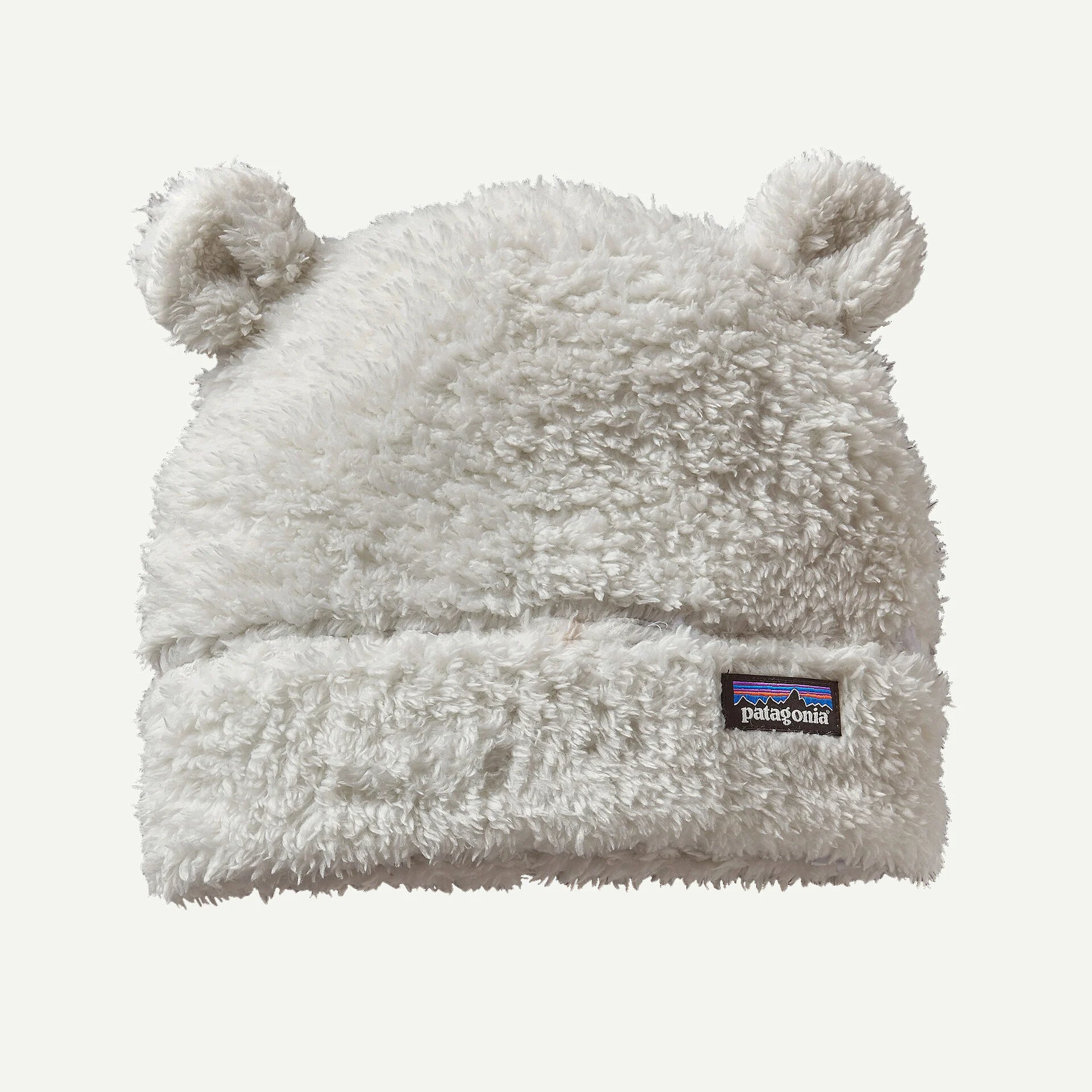 Patagonia Baby Furry Friends Fleece Hat in Birch White