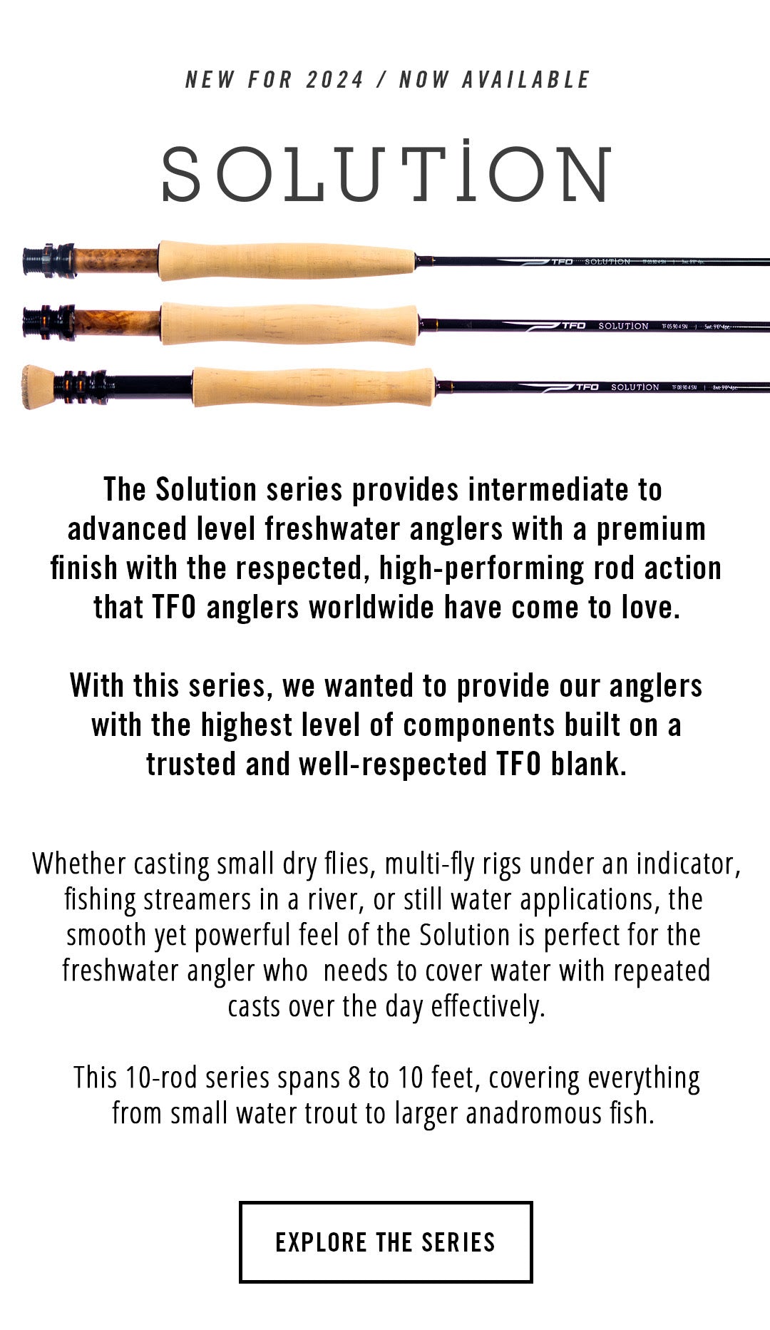 TFO Solution Fly Rods - New!