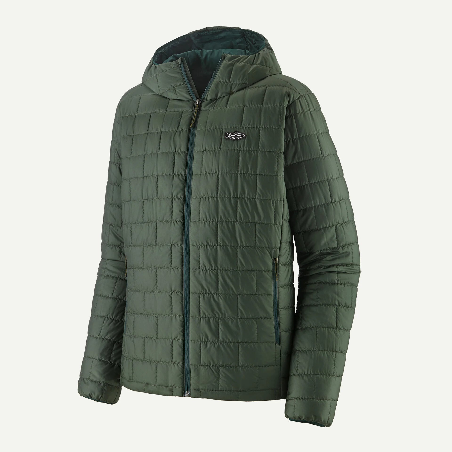 Patagonia Men's Nano Puff® Fitz Roy Trout Hoody in Old Growth Green - New!