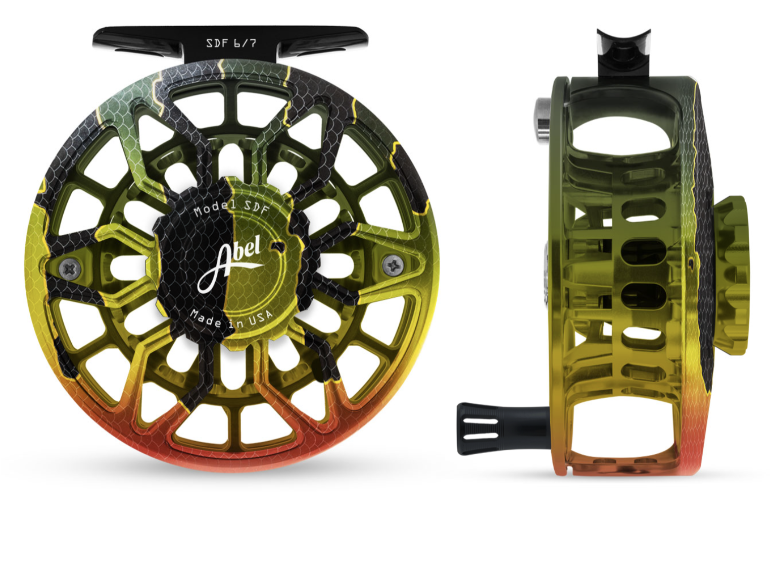 Abel SDF Reel in Peacock Bass