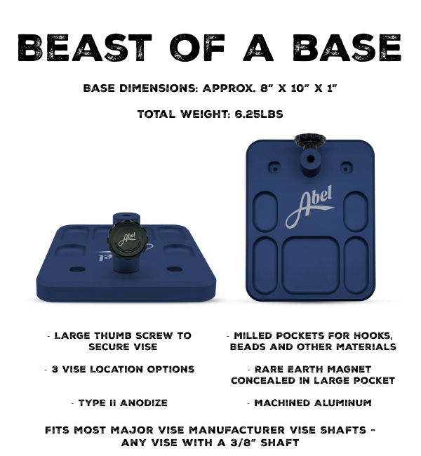 Abel Vise Base in Satin Deep Blue - New!