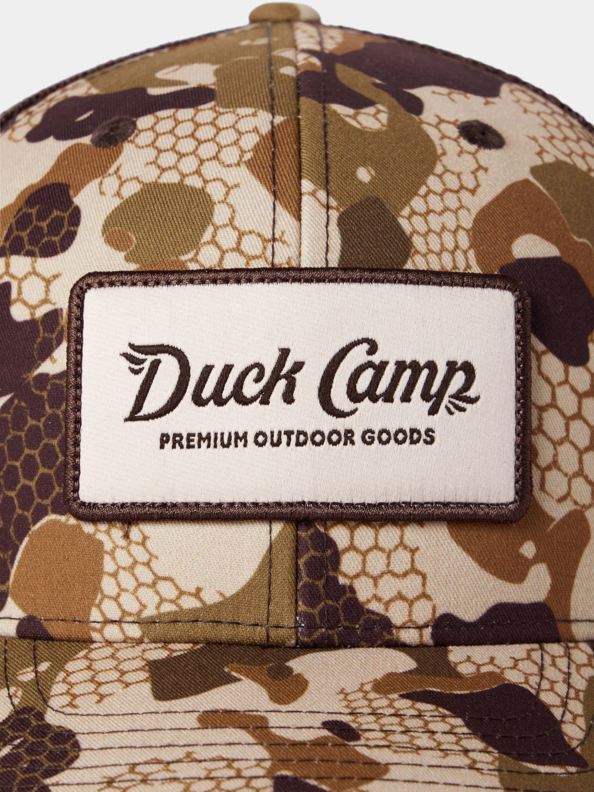 Duck Camp Trucker Hat in Wetland Camo