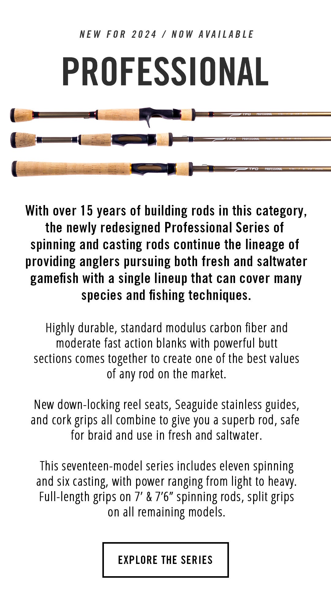 TFO Professional Spinning Rods - NEW!