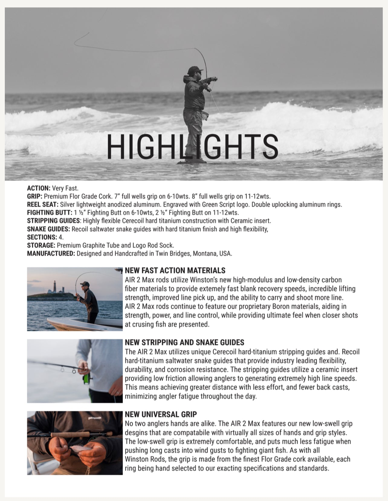 Winston AIR 2 MAX Fly Rods for Saltwater new