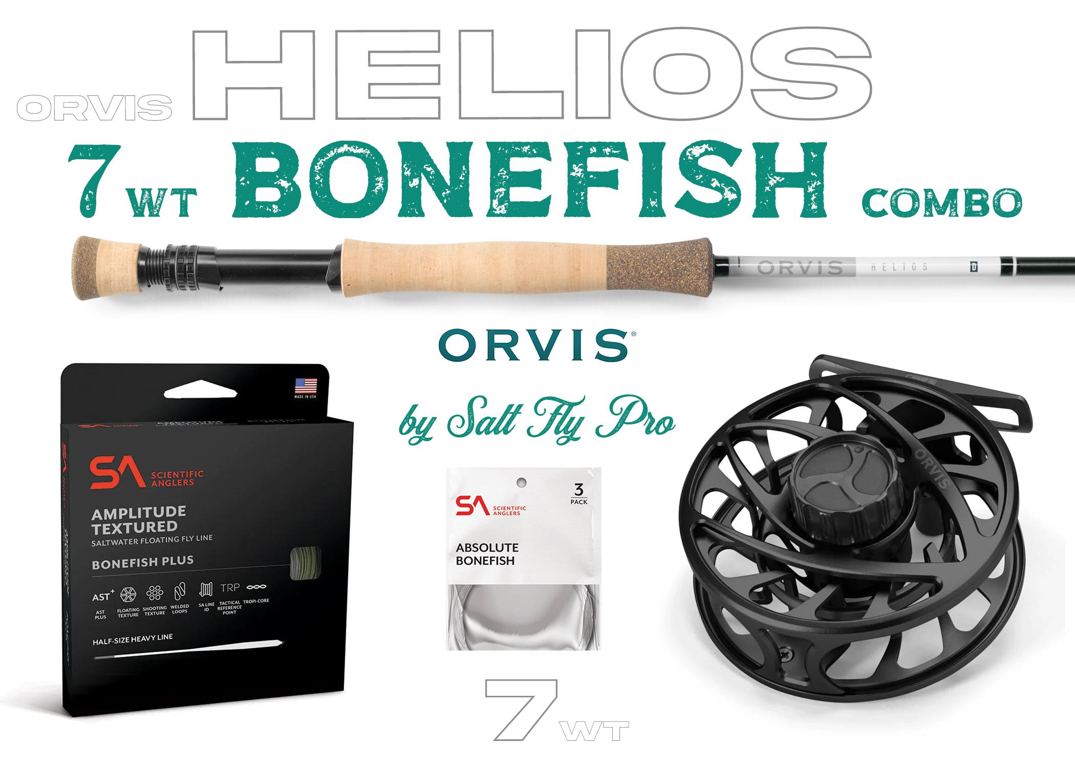 Orvis Helios D 7wt BONEFISH Fly Rod Combo Outfit - New!