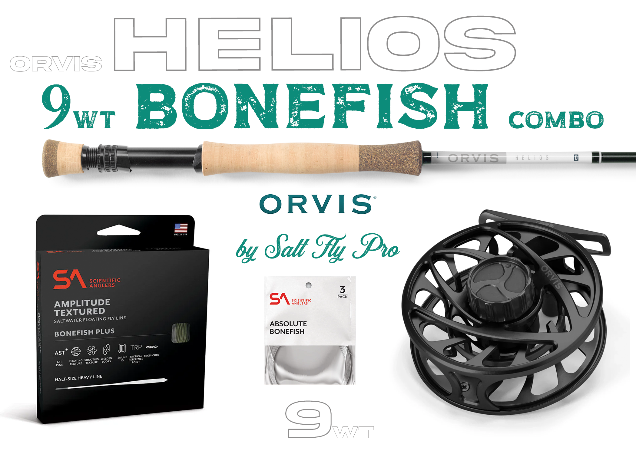 Orvis Helios 9wt Bonefish fly rod combo