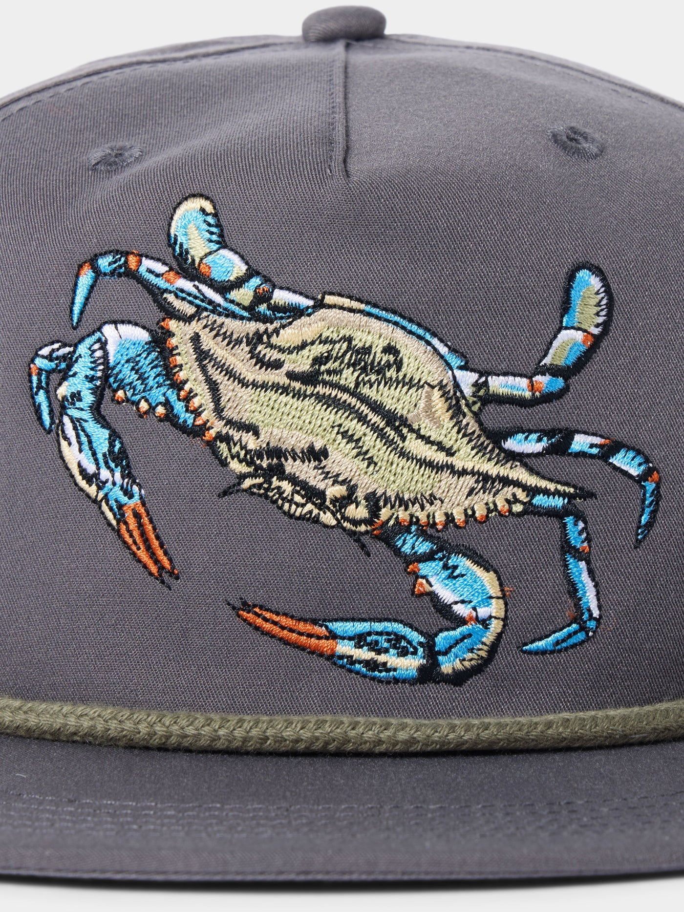 Duck Camp Blue Crab Hat in Charcoal