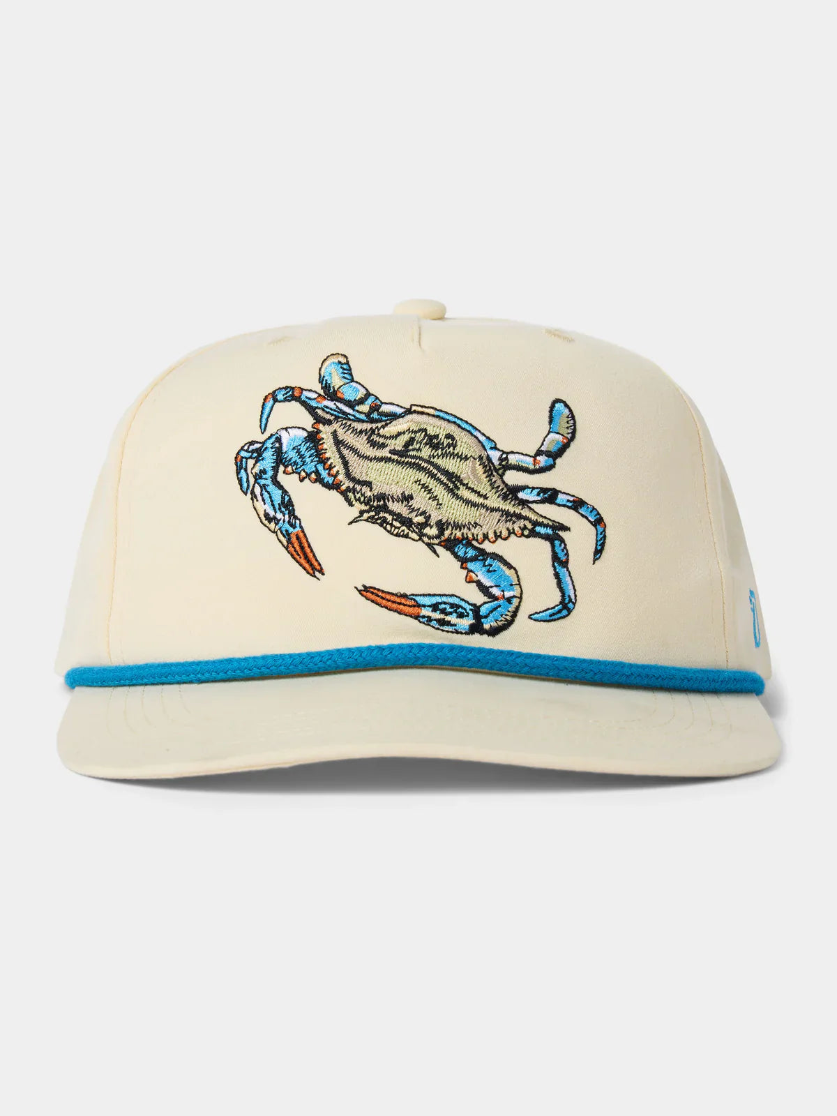 Duck Camp Blue Crab Hat in Ivory