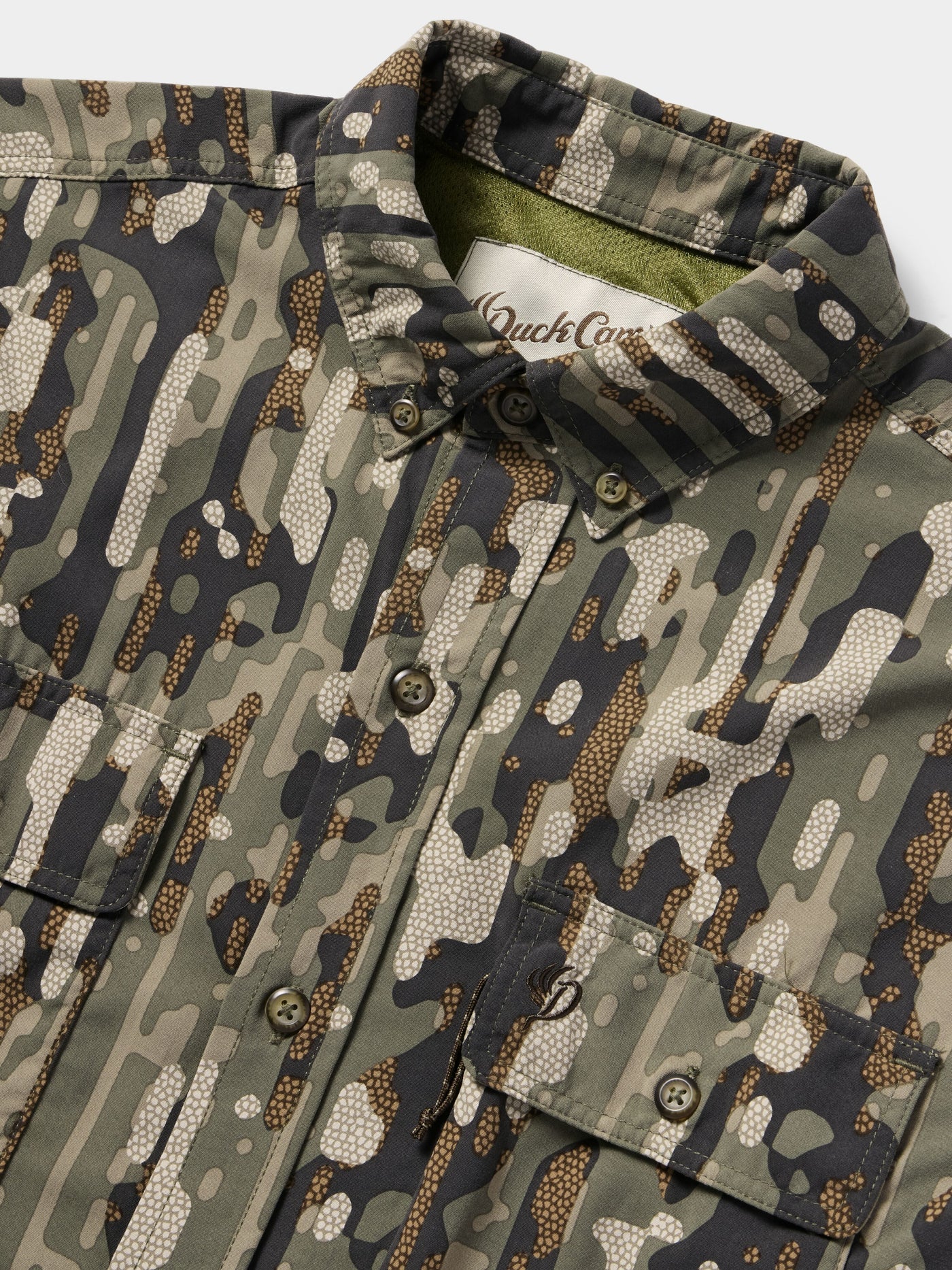 Duck Camp Men’s Lightweight Hunting Shirt Long Sleeve in Woodland Camo