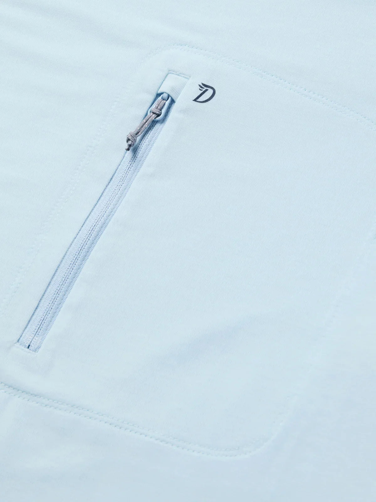 Duck Camp Men’s Lightweight Performance drirelease Crew Shirt in Ice Water Blue - New!