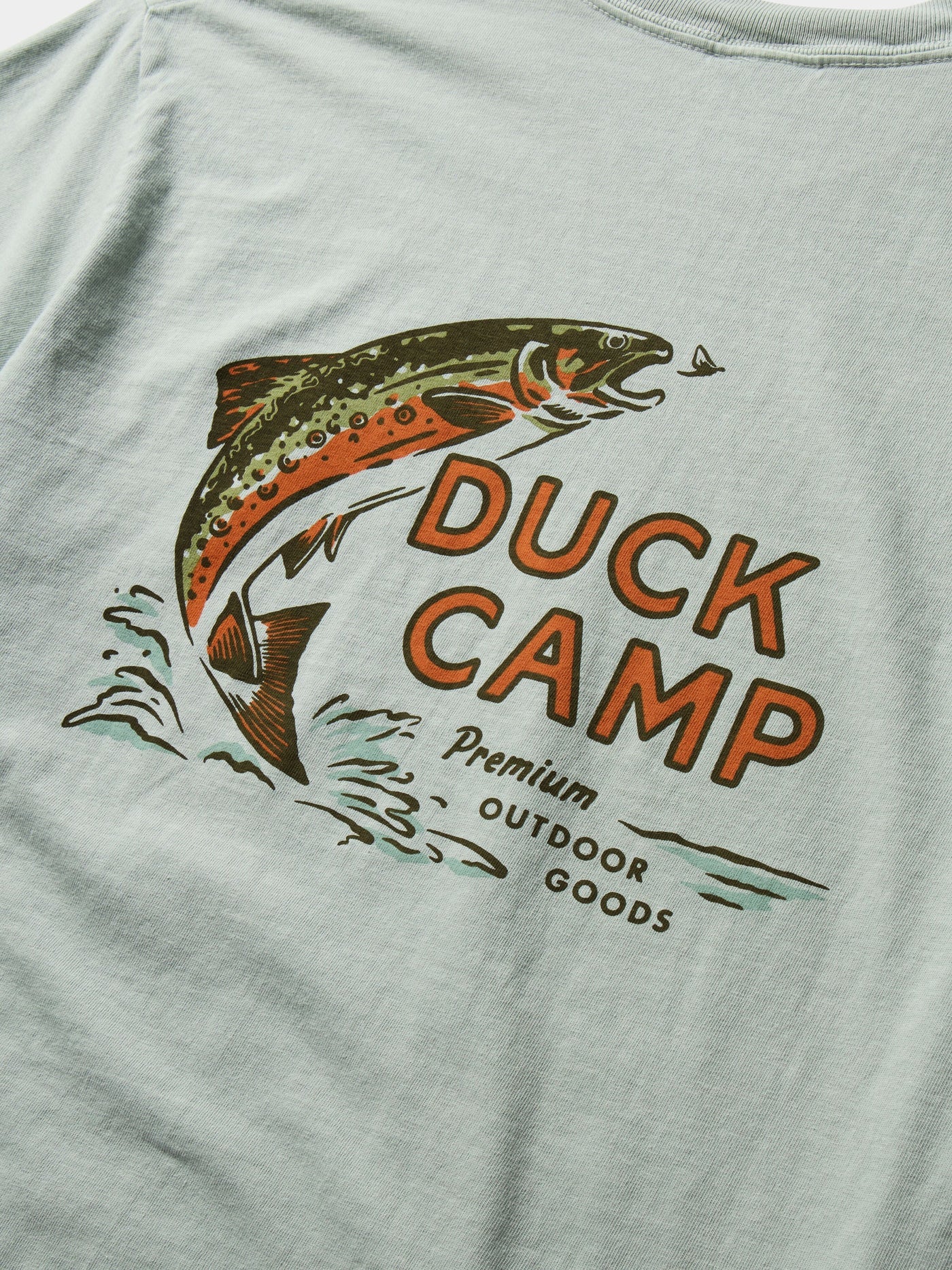 Duck Camp Trout Camp Tee in Bay Green