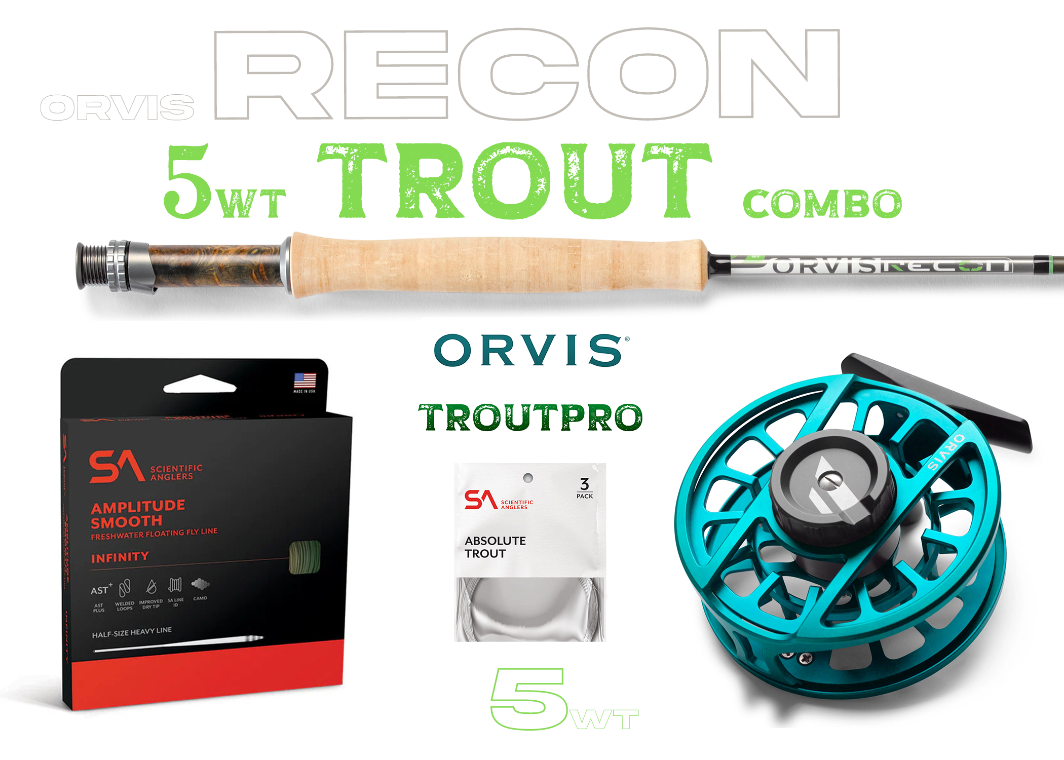 Orvis Recon 5wt TROUT Combo Fly Rod Outfit