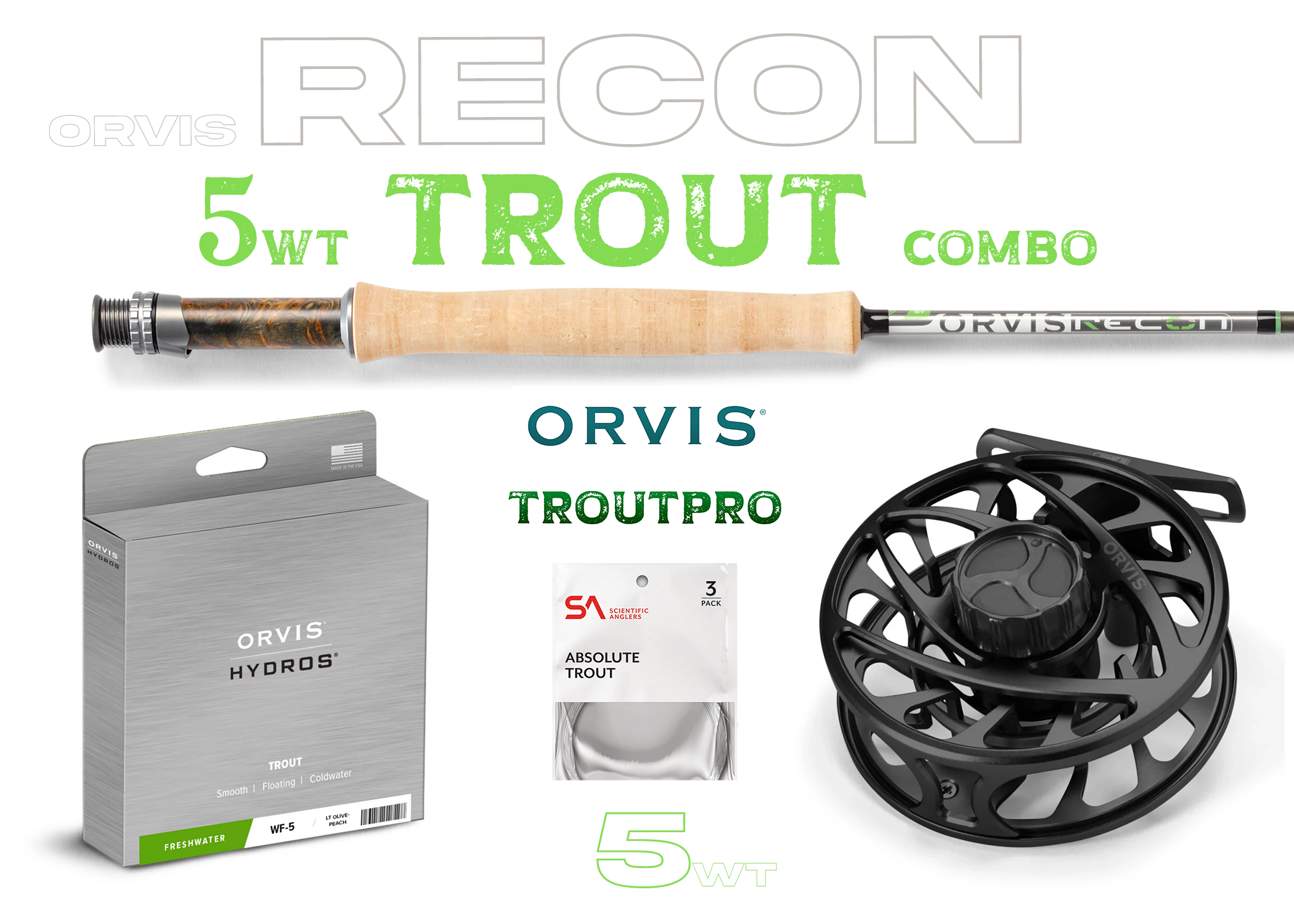 Orvis Recon 5wt TROUT Combo Fly Rod Outfit