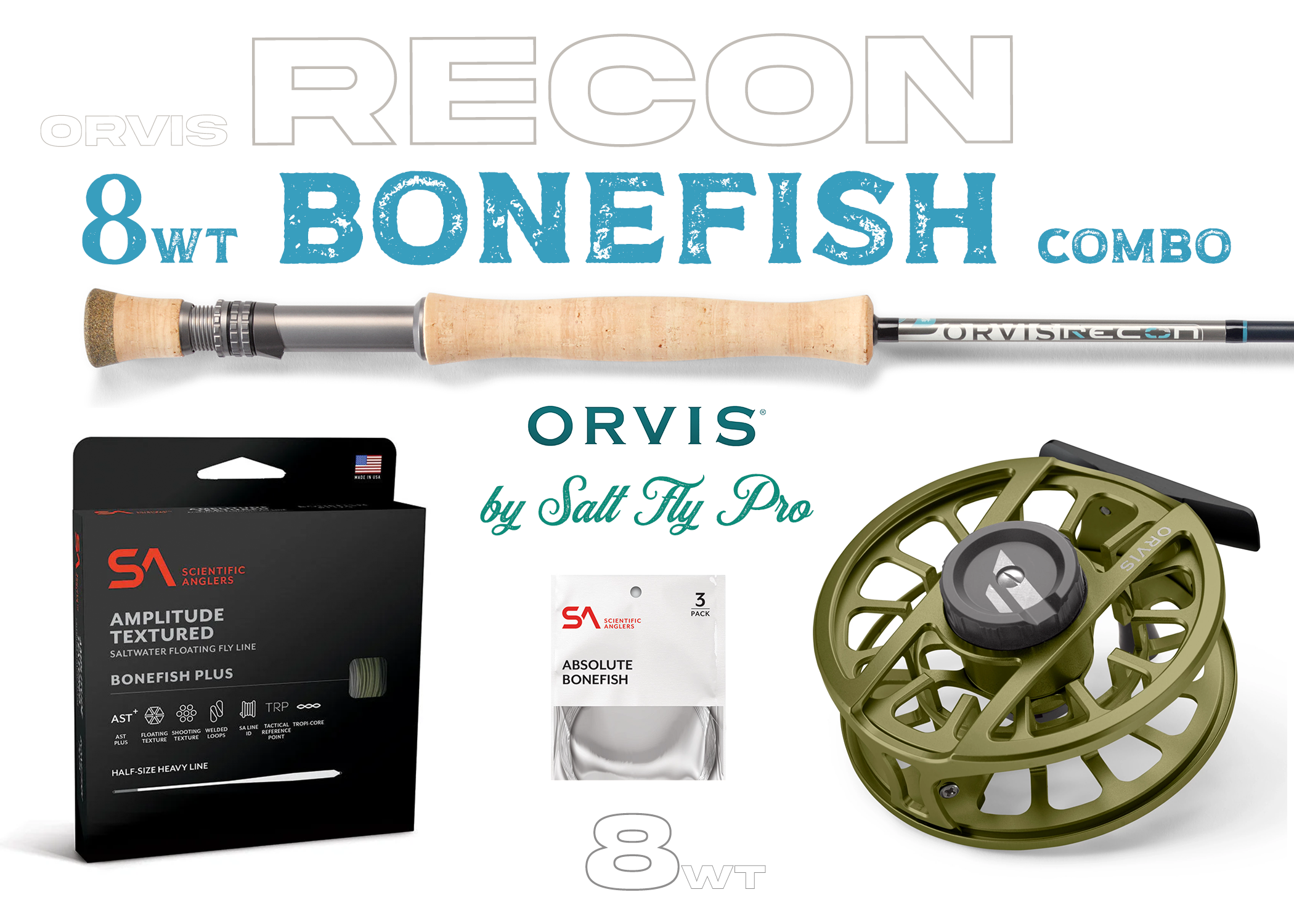 Orvis Recon 8wt BONEFISH Combo Fly Rod Outfit