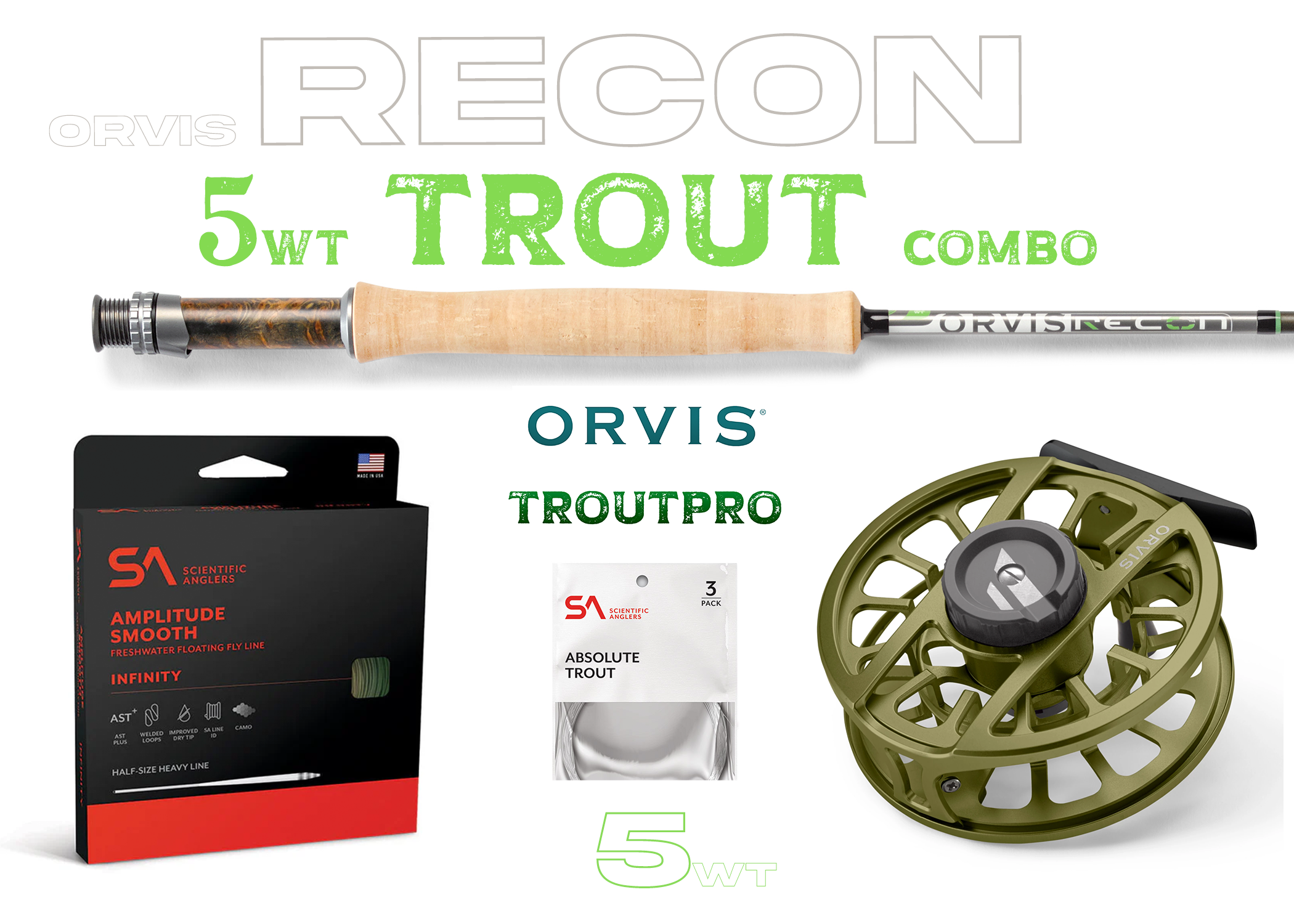 Orvis Recon 5wt TROUT Combo Fly Rod Outfit