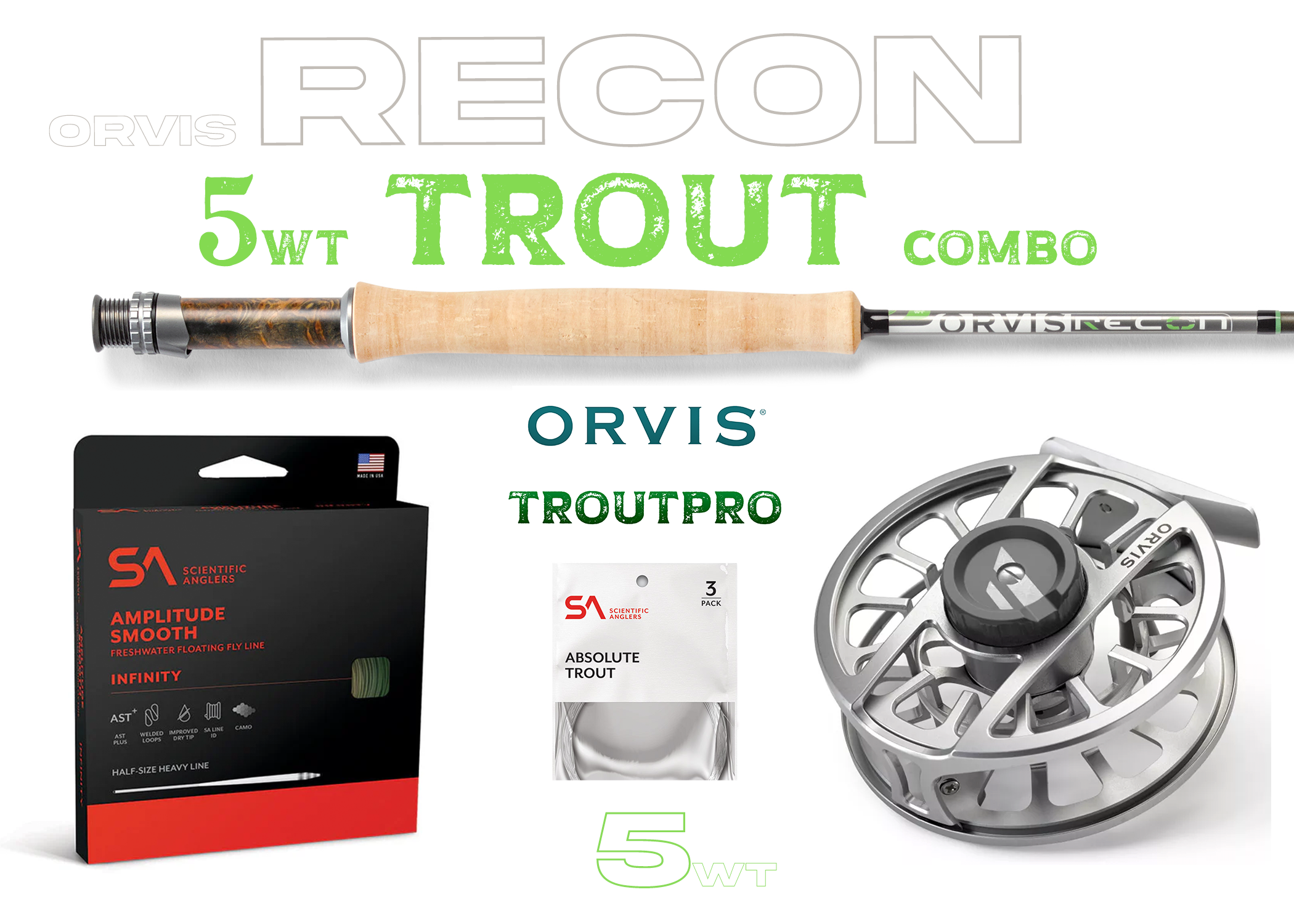 Orvis Recon 5wt TROUT Combo Fly Rod Outfit