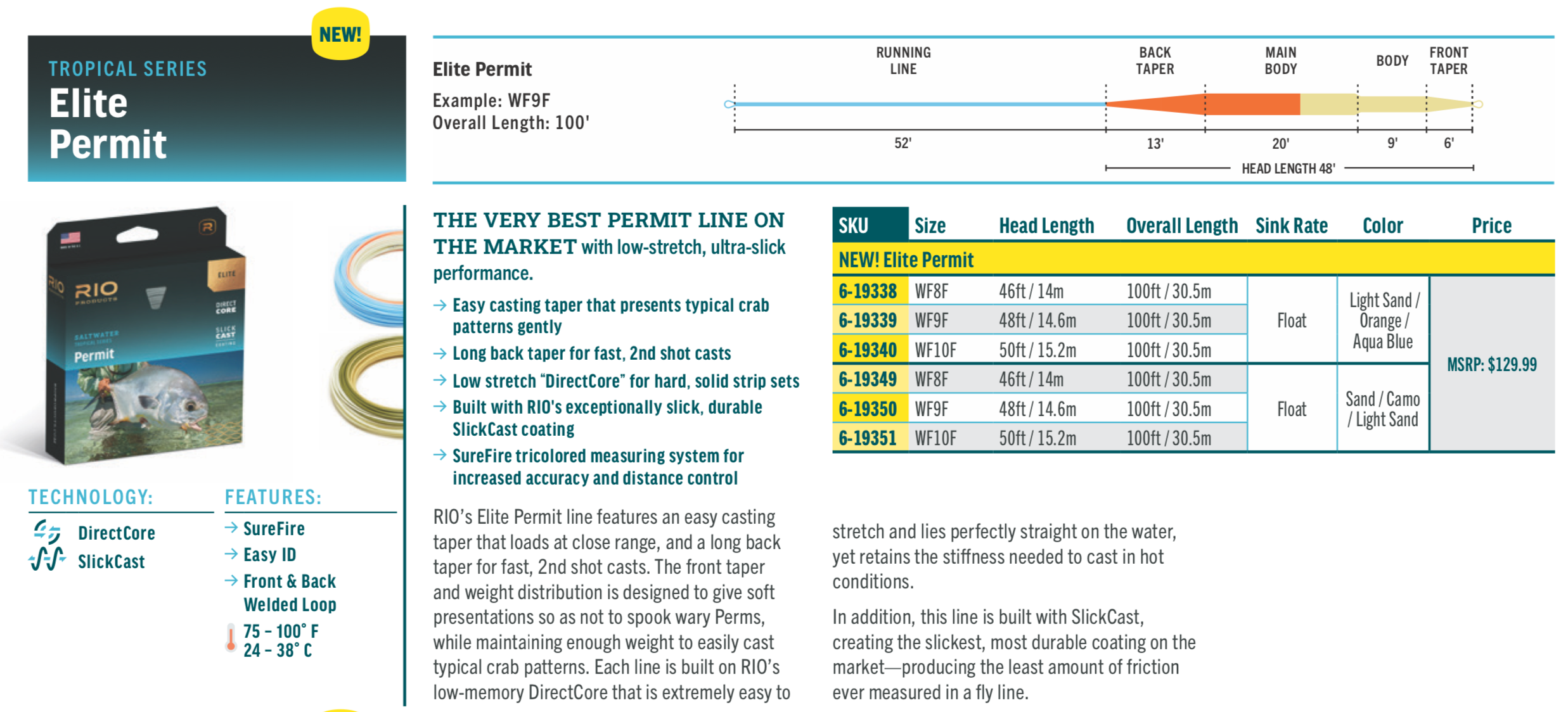 RIO Elite Permit Fly Line