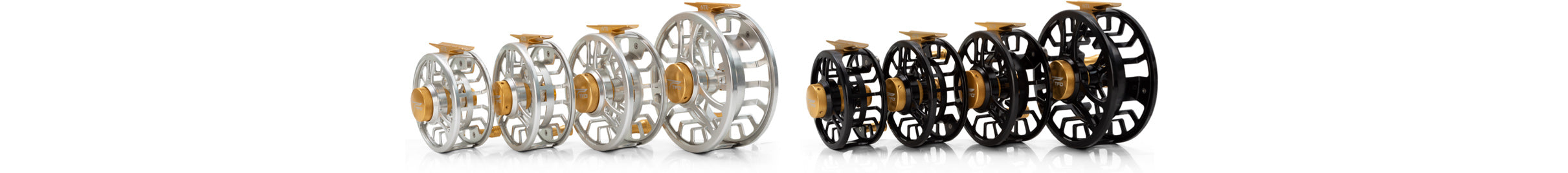 TFO NTR Fly Reels in Silver/Gold