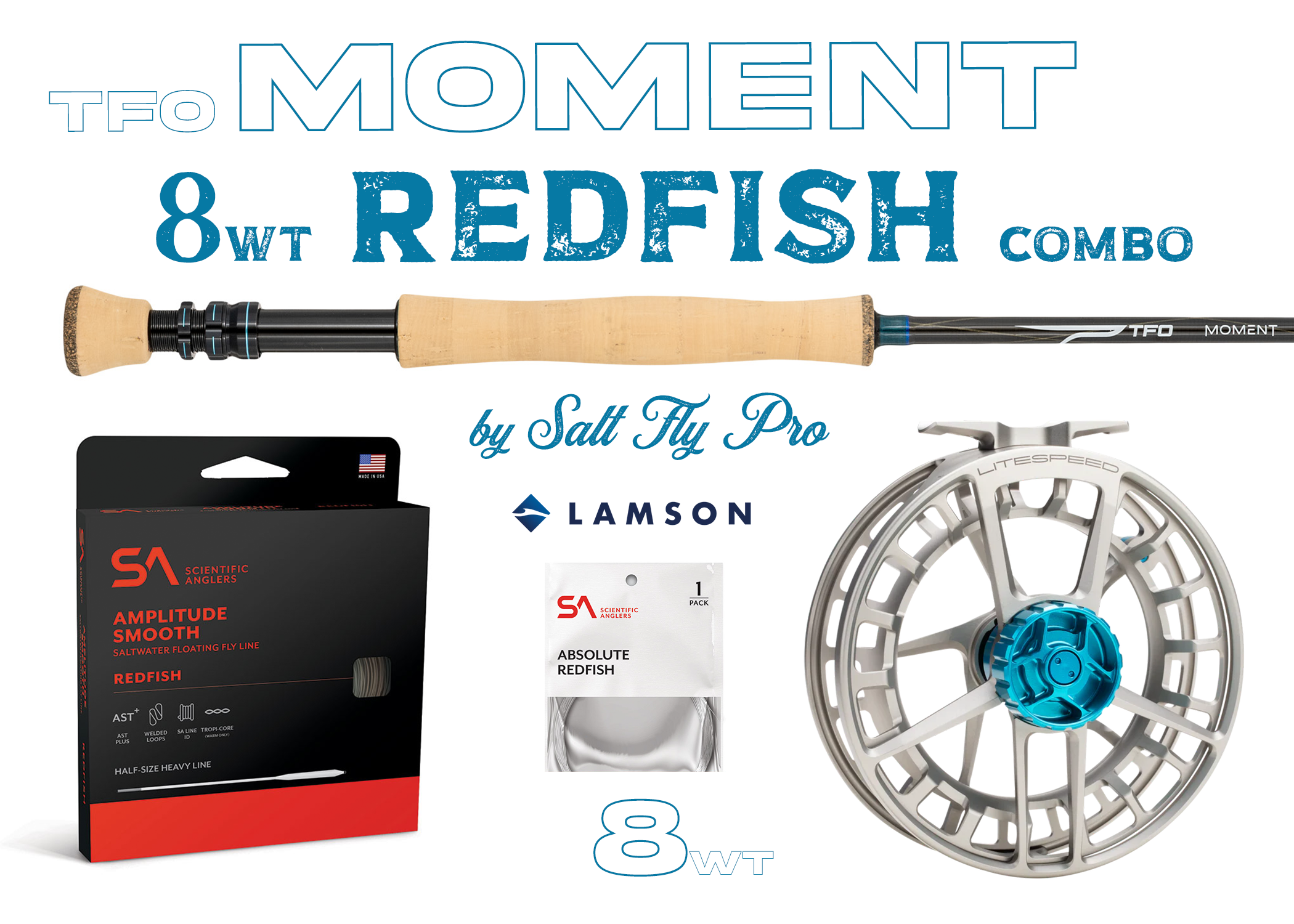 TFO Moment 7wt REDFISH Combo Fly Rod Outfit - New!