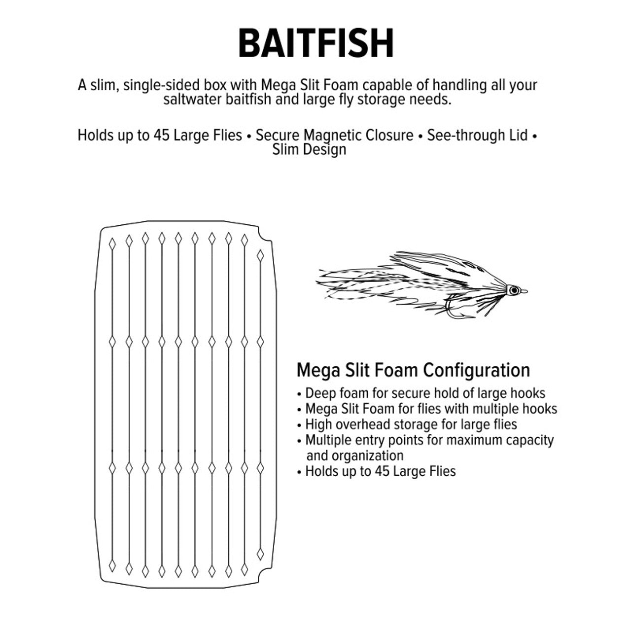 Umpqua UPG Baitfish Foam Fly Box Saltwater