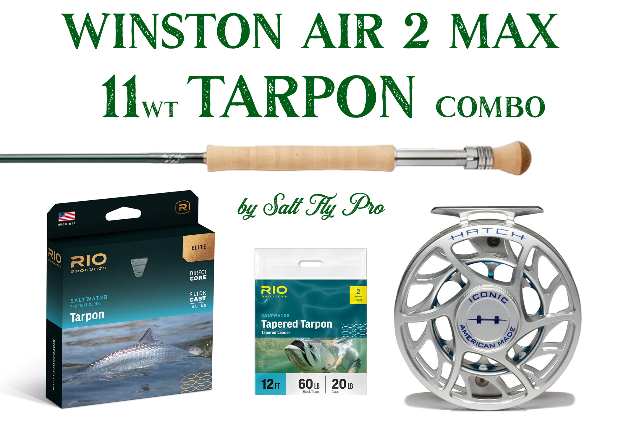 Winston Air 2 MAX 12wt Big Tarpon Fly Rod Combo Saltwater NEW