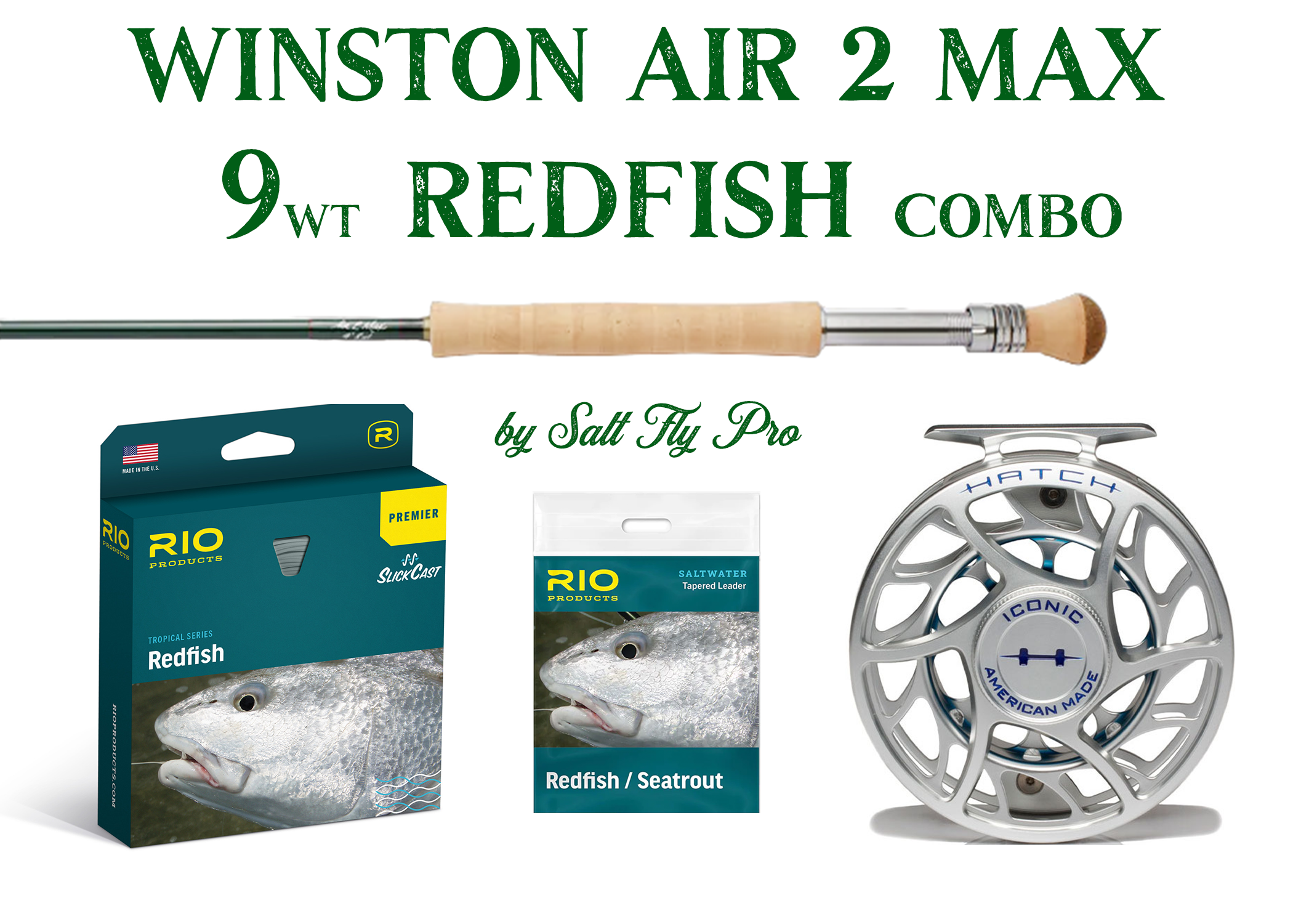 Winston AIR 2 MAX 8wt GOLDEN DORADO Fly Rod Combo Outfit - NEW!