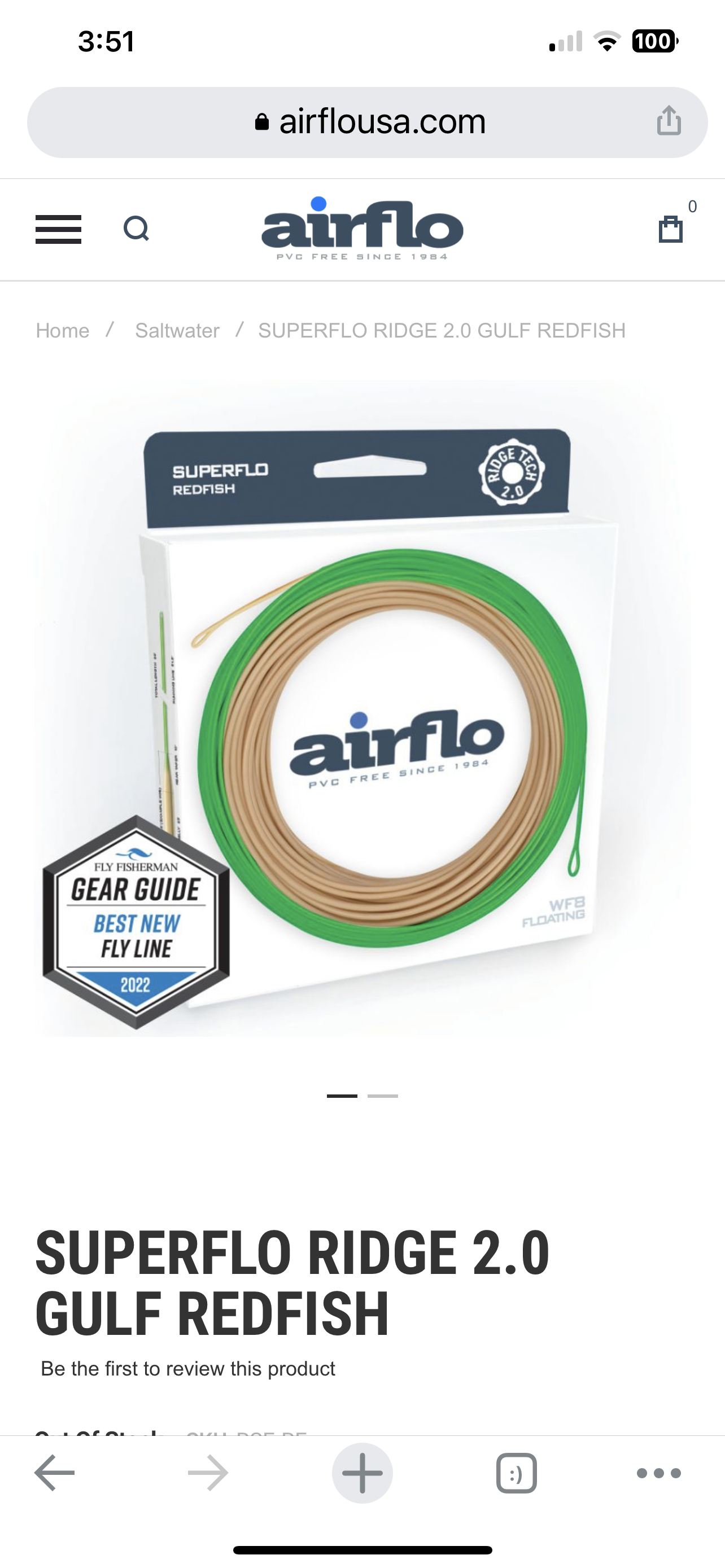 Airflo Flats Clear Tip Tactical Taper Saltwater Floating Fly Line - Superflo Ridge 2.0 - NEW for 2023!