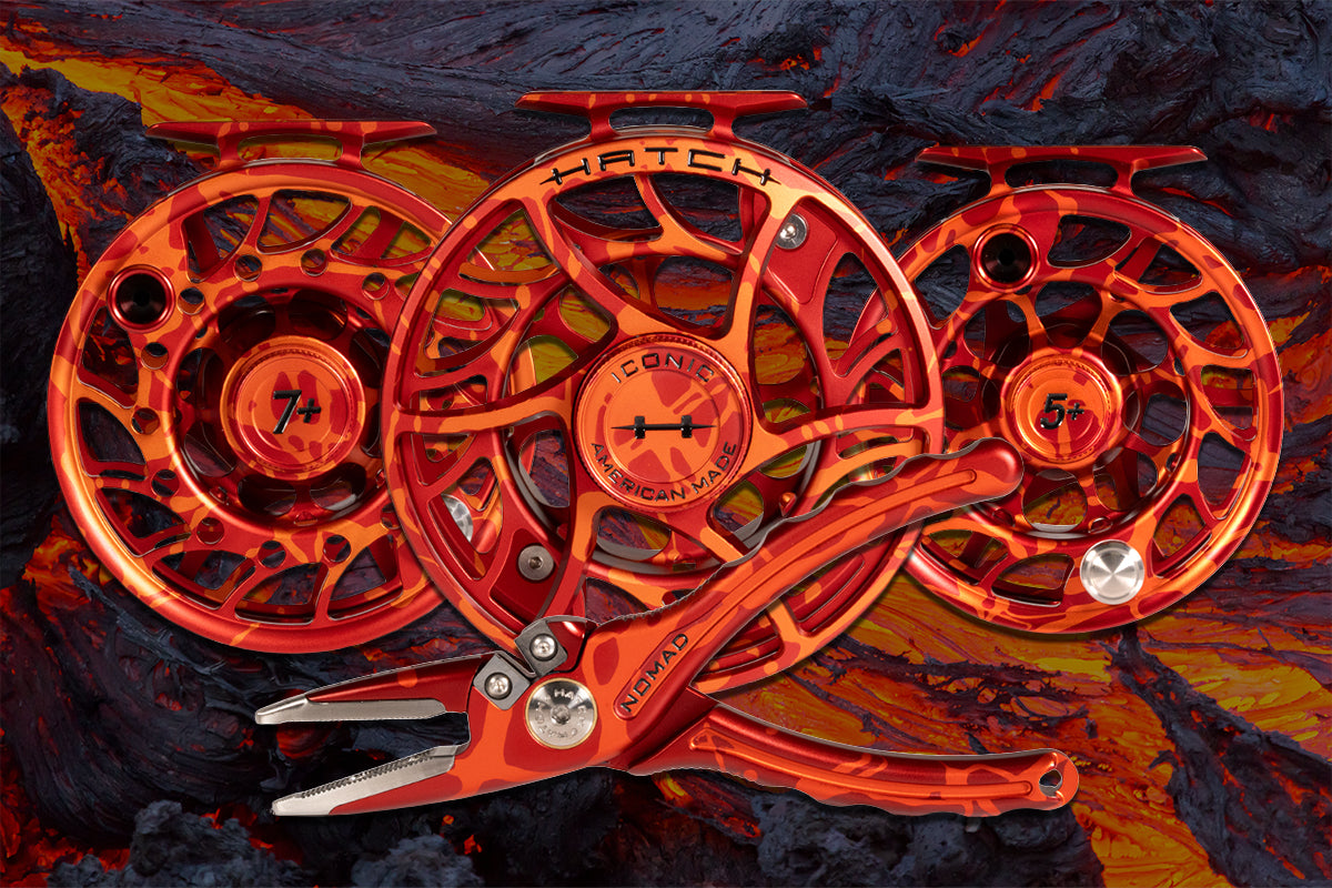 Hatch Iconic 7+ Plus Magma Orange Reels - Special Limited Edition Color