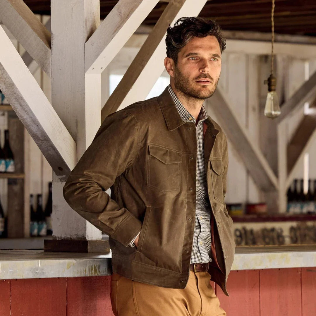 Tom Beckbe Chatom Jacket in Tobacco Brown