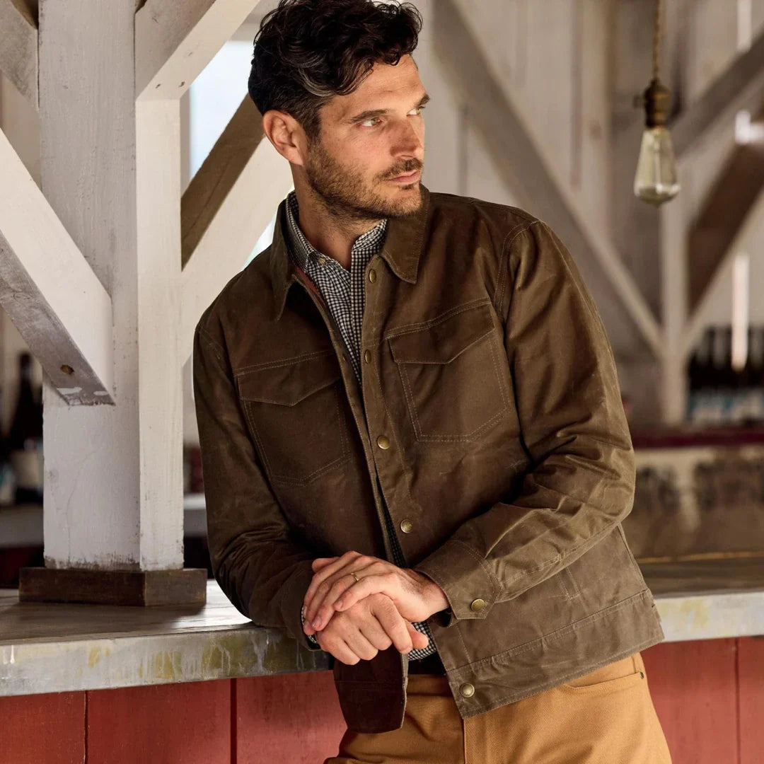 Tom Beckbe Chatom Jacket in Tobacco Brown