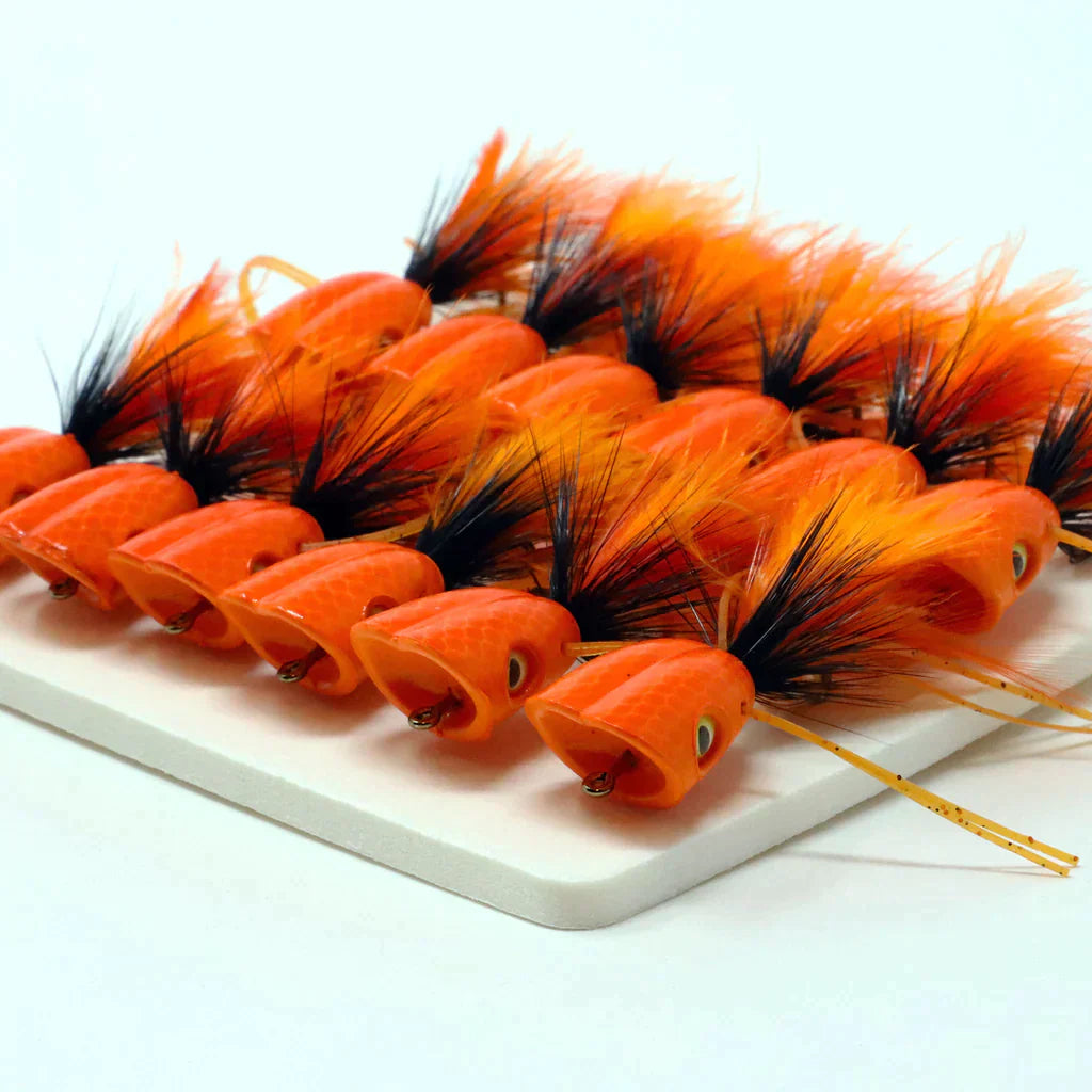 Double Barrel Bass Bug Popper Chartreuse/Yellow #6 - NEW!