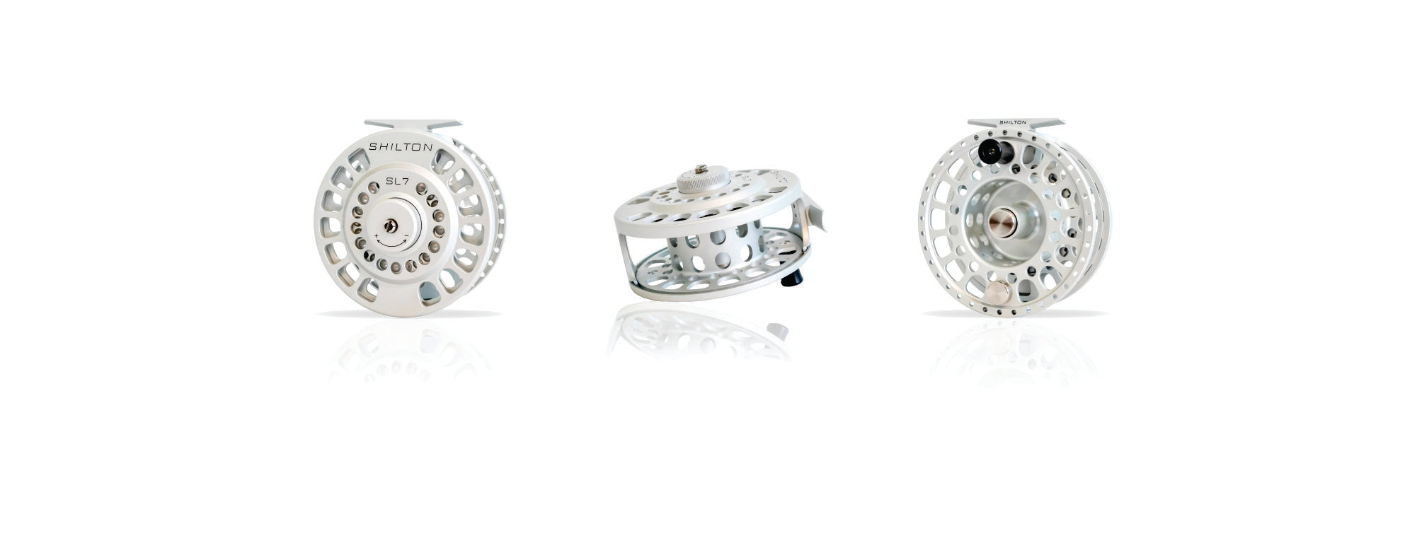 Open Box Shilton SL7 Reels (11-12wt) in Titanium Silver