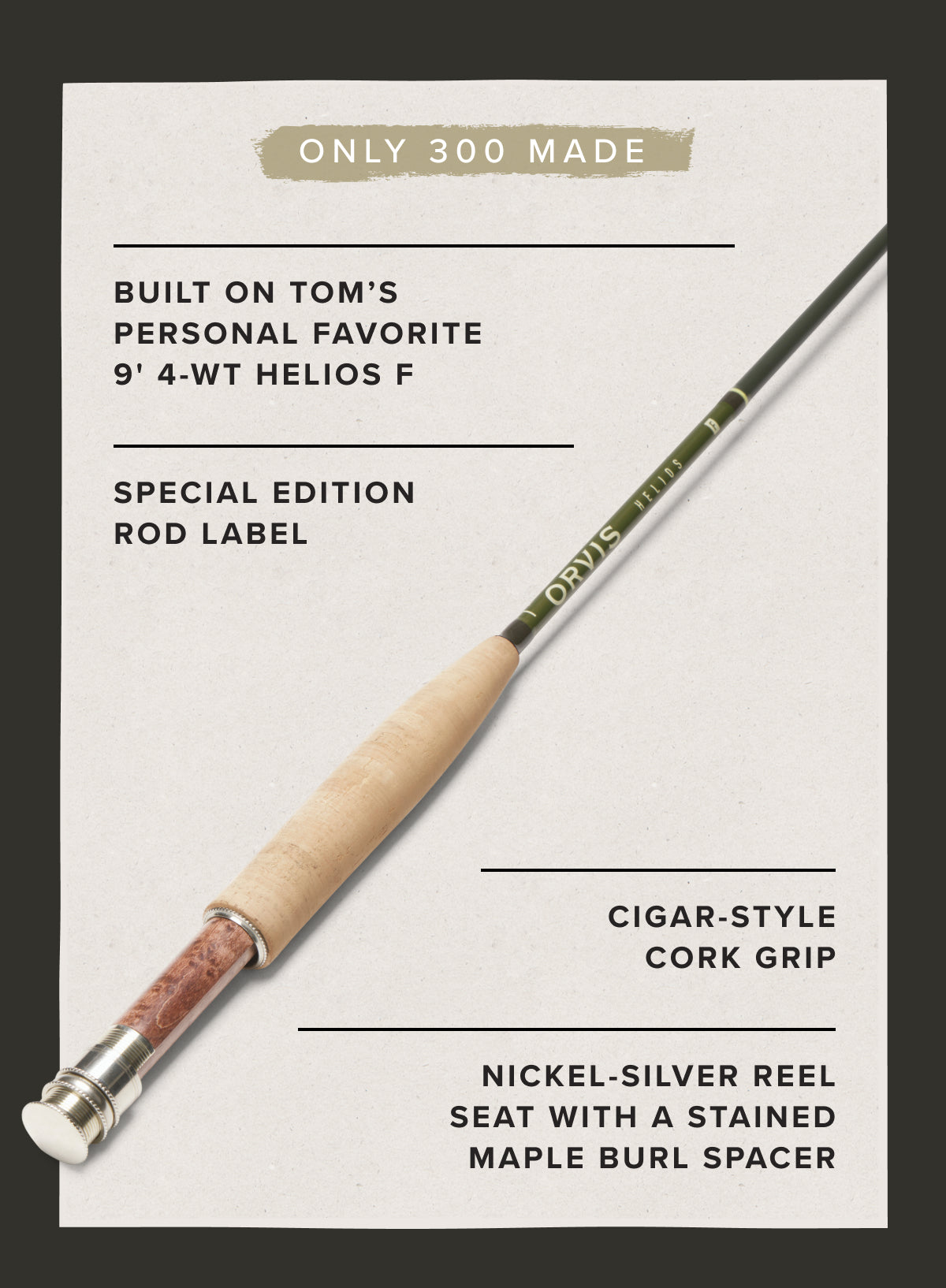 Orvis Helios F Tom Rosenbauer 50th Anniversary Special Edition 9' 4wt Fly Rod - New!