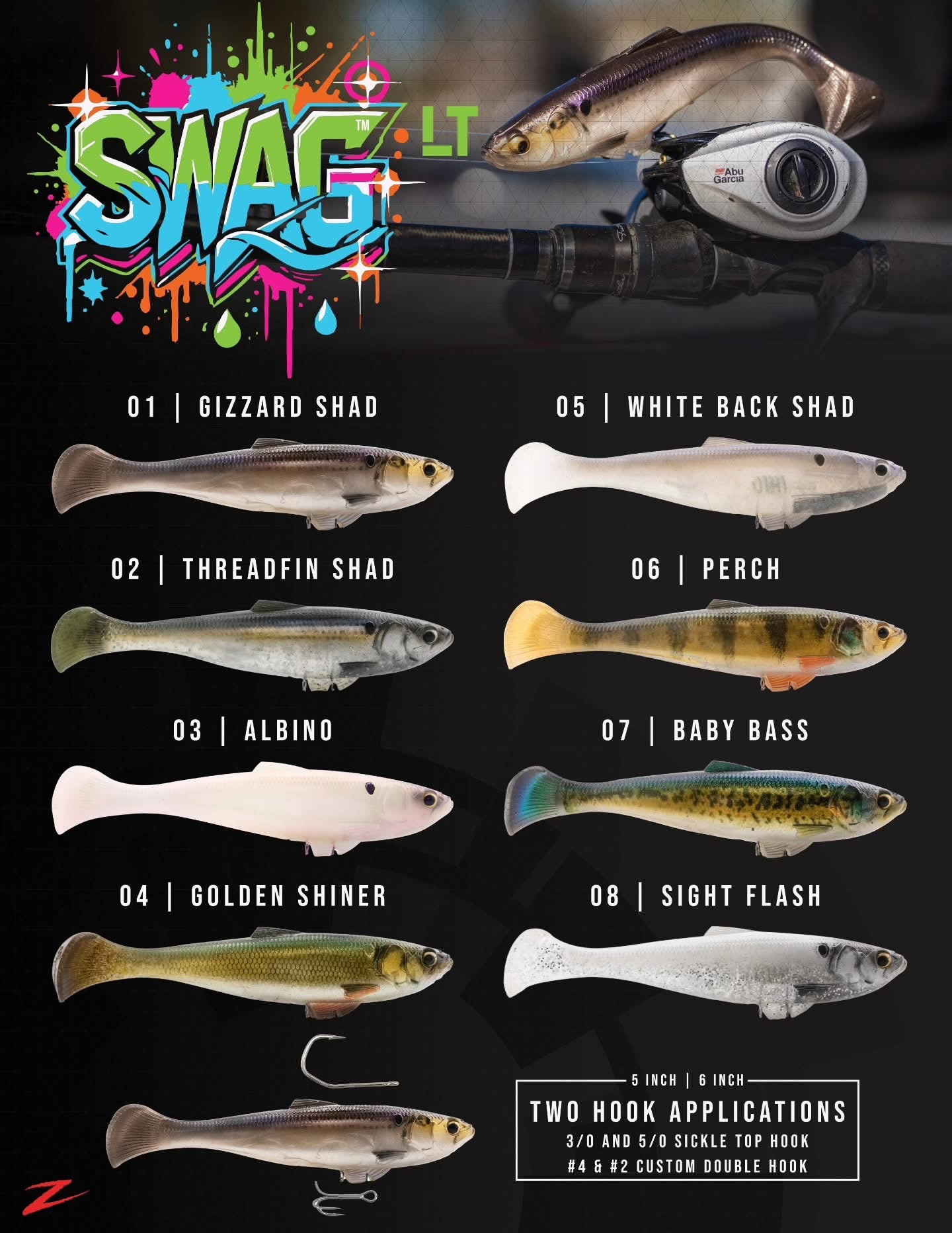 Zman Scented PaddlerZ Bad Shad 4"