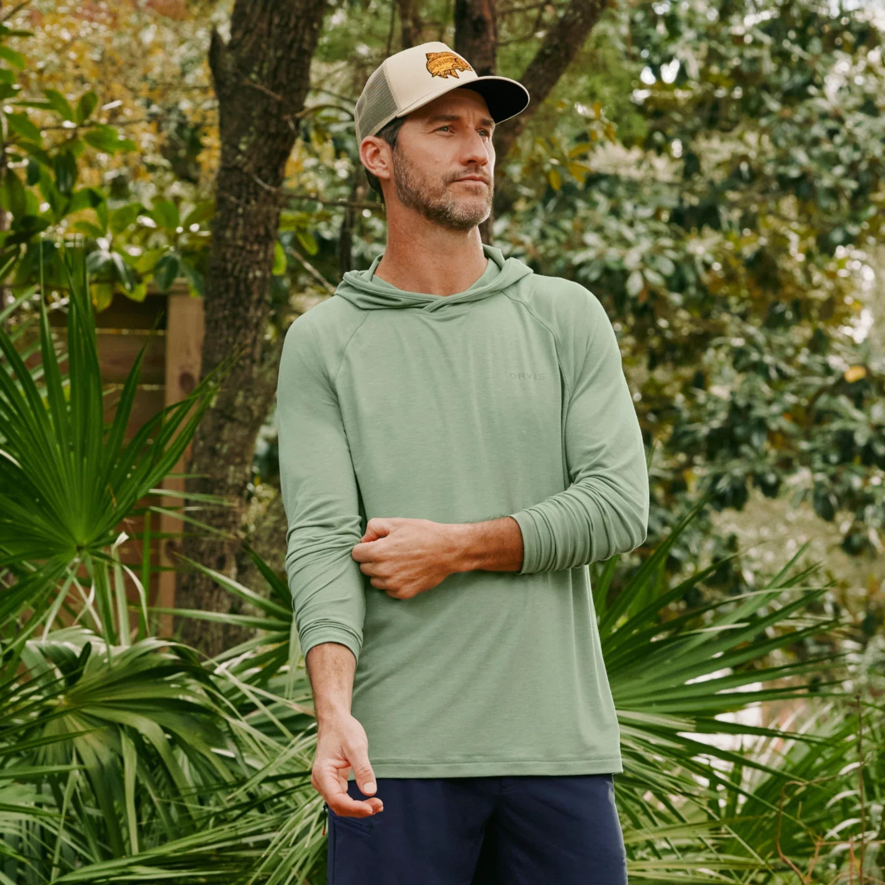 Orvis DriCast Hoodie in Aloe Green