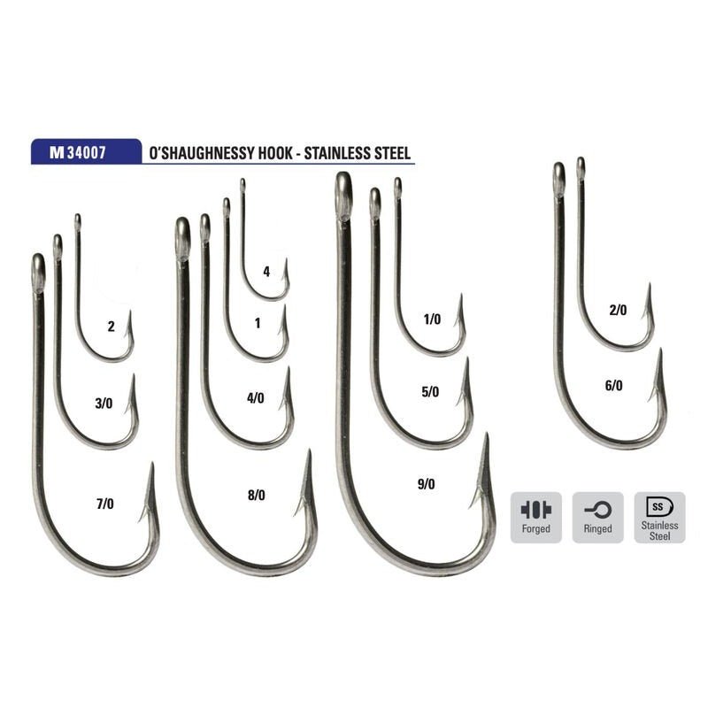 Mustad - O'Shaughnessy Forged Stainless Steel Hook M34007