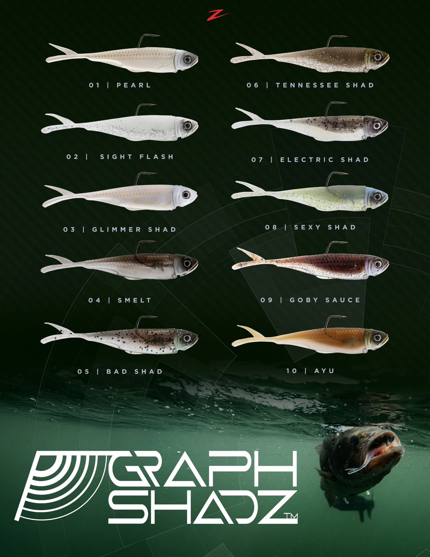 Zman Scented PaddlerZ Bad Shad 4"