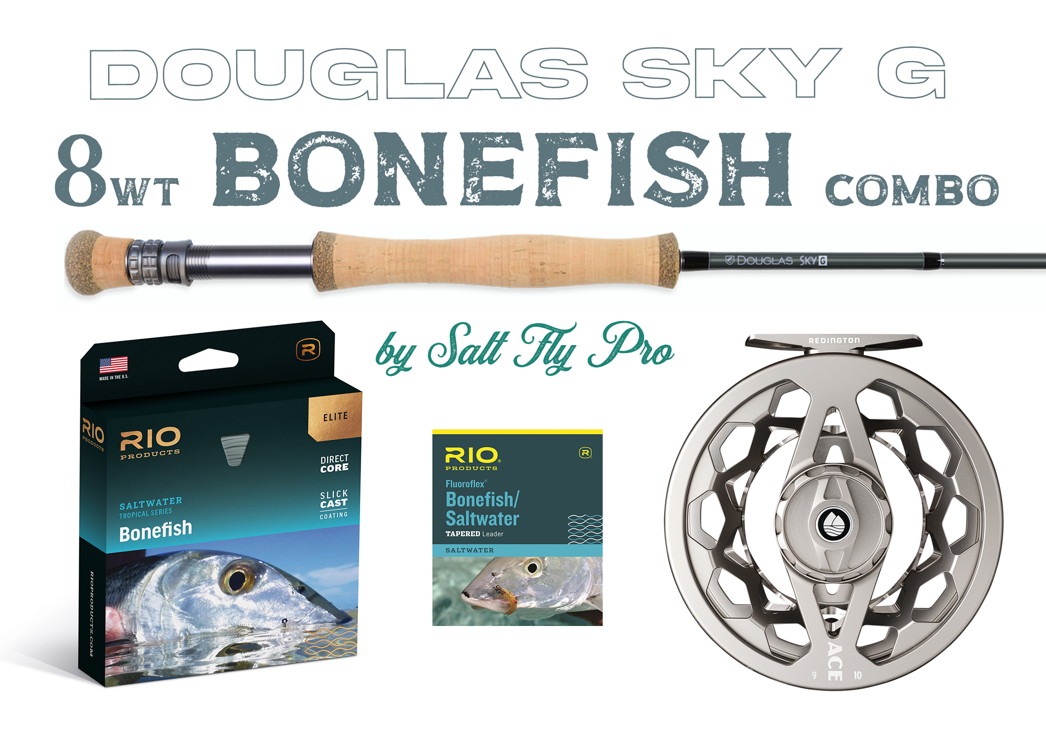 Douglas SKY G 9wt PERMIT Fly Rod Combo - New!