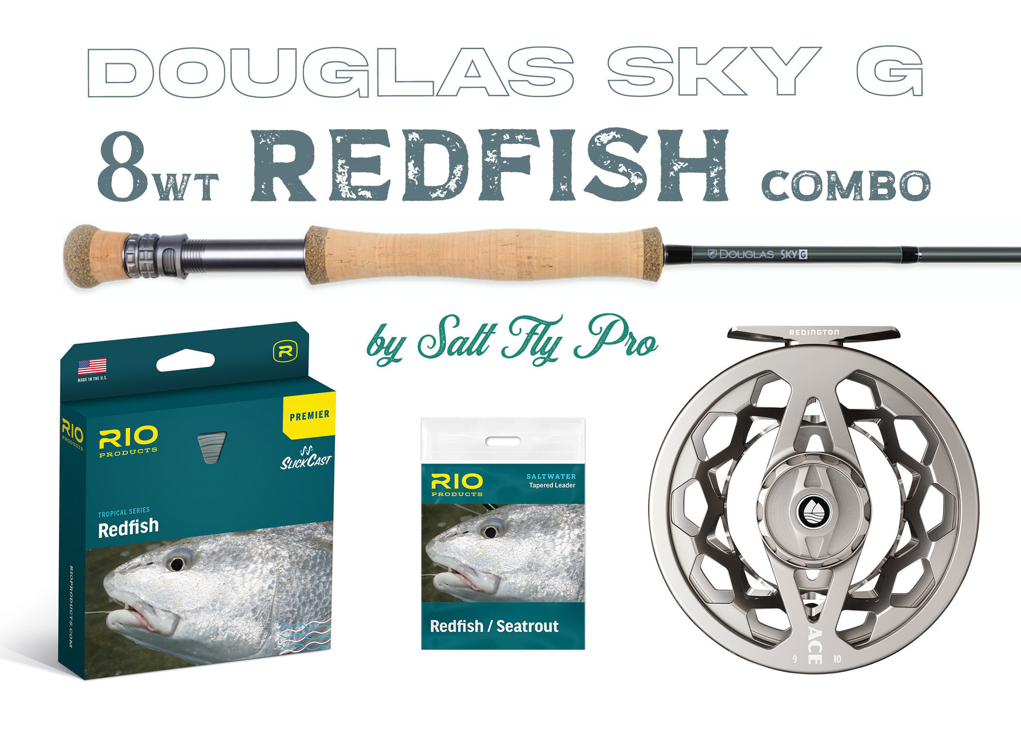 Douglas SKY G 9wt PERMIT Fly Rod Combo - New!