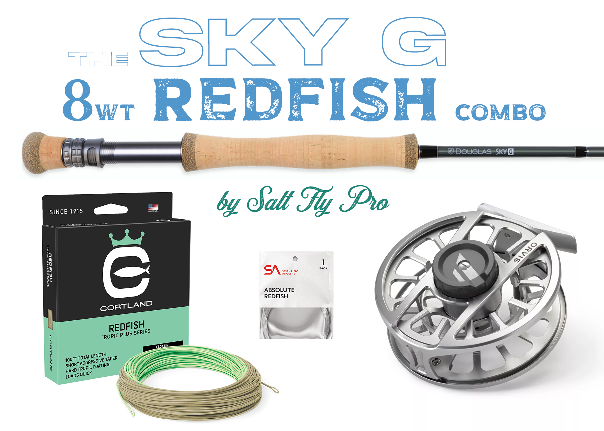 Douglas SKY G 9wt PERMIT Fly Rod Combo - New!