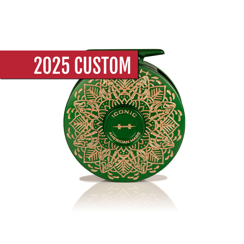 Hatch Iconic 5+ Plus Green Special Limited Edition Fly Reels - Artist Collaboration with Drew Wilson