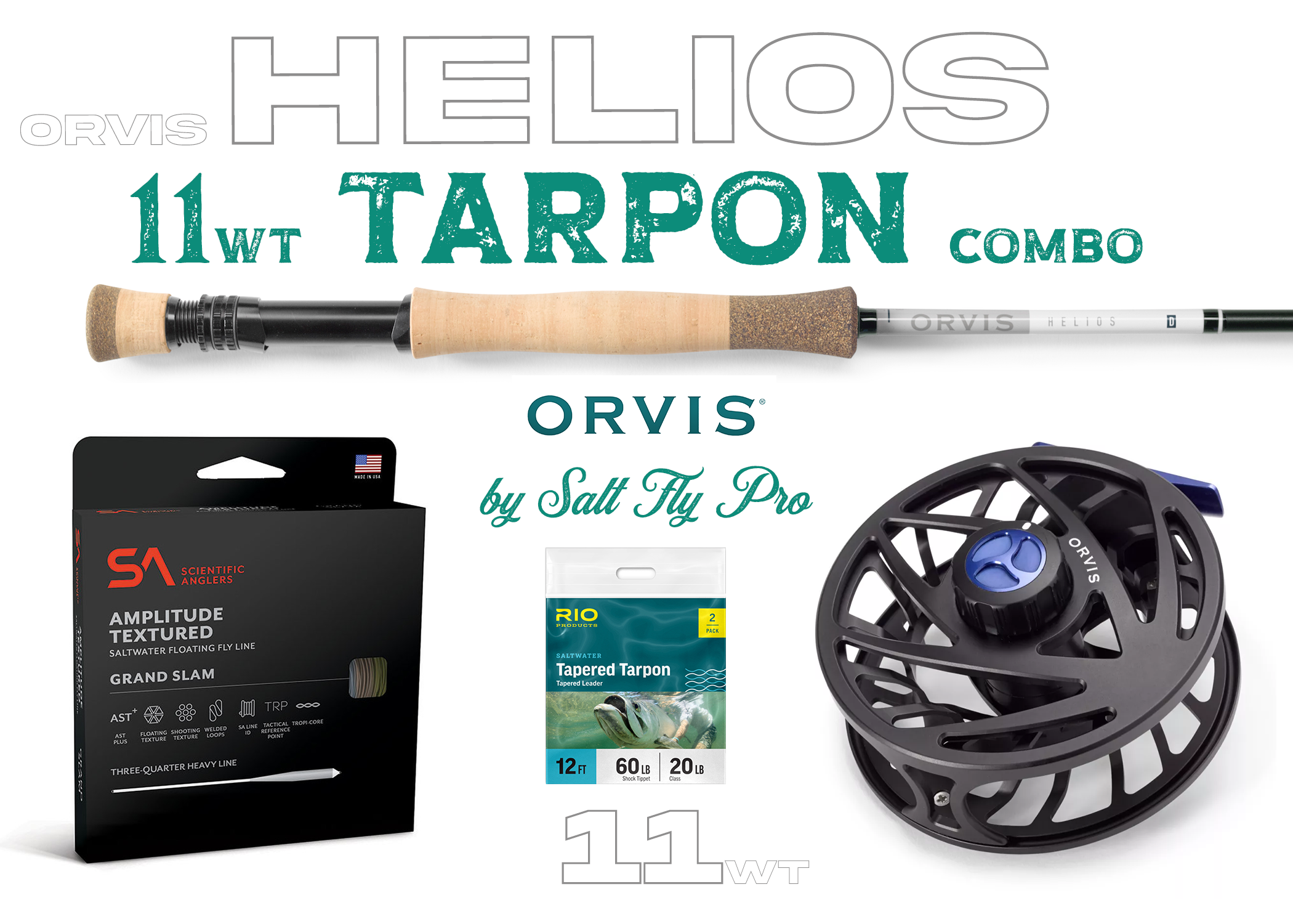 Orvis Helios D 11wt TARPON Fly Rod Combo Outfit