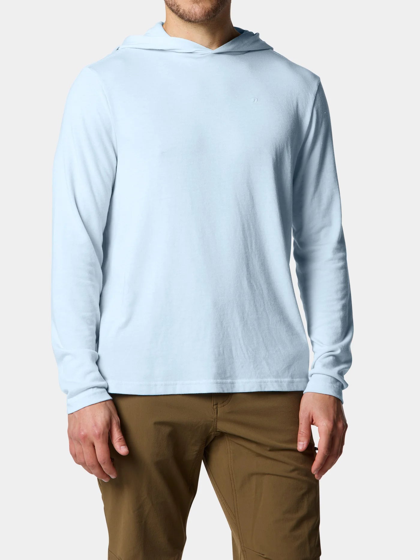 Duck Camp Men’s Essential drirelease Hoodie in Ice Water Blue - New!