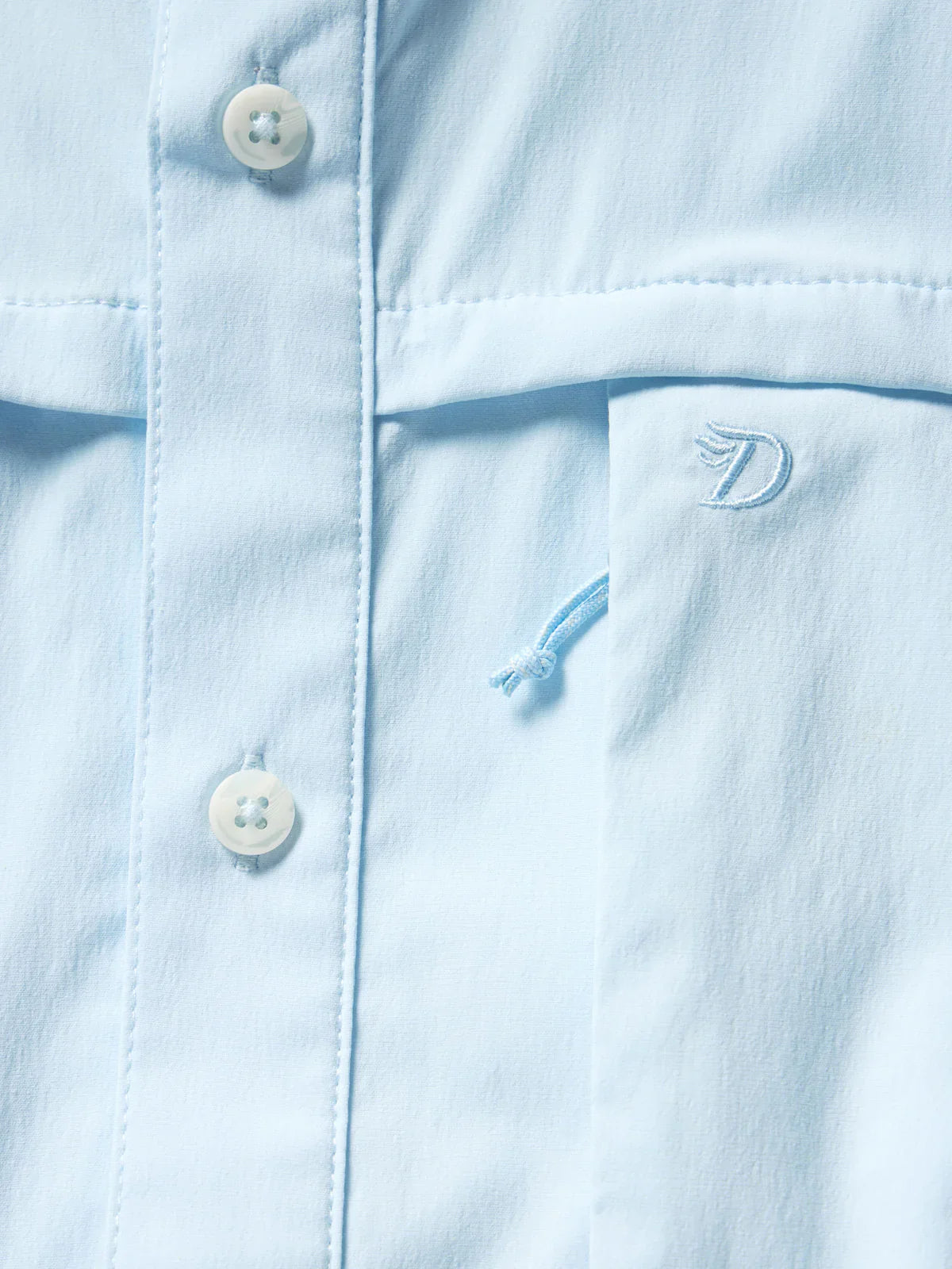 Duck Camp Men’s Lightweight Fishing Shirt Long Sleeve in Ice Water Blue - New!