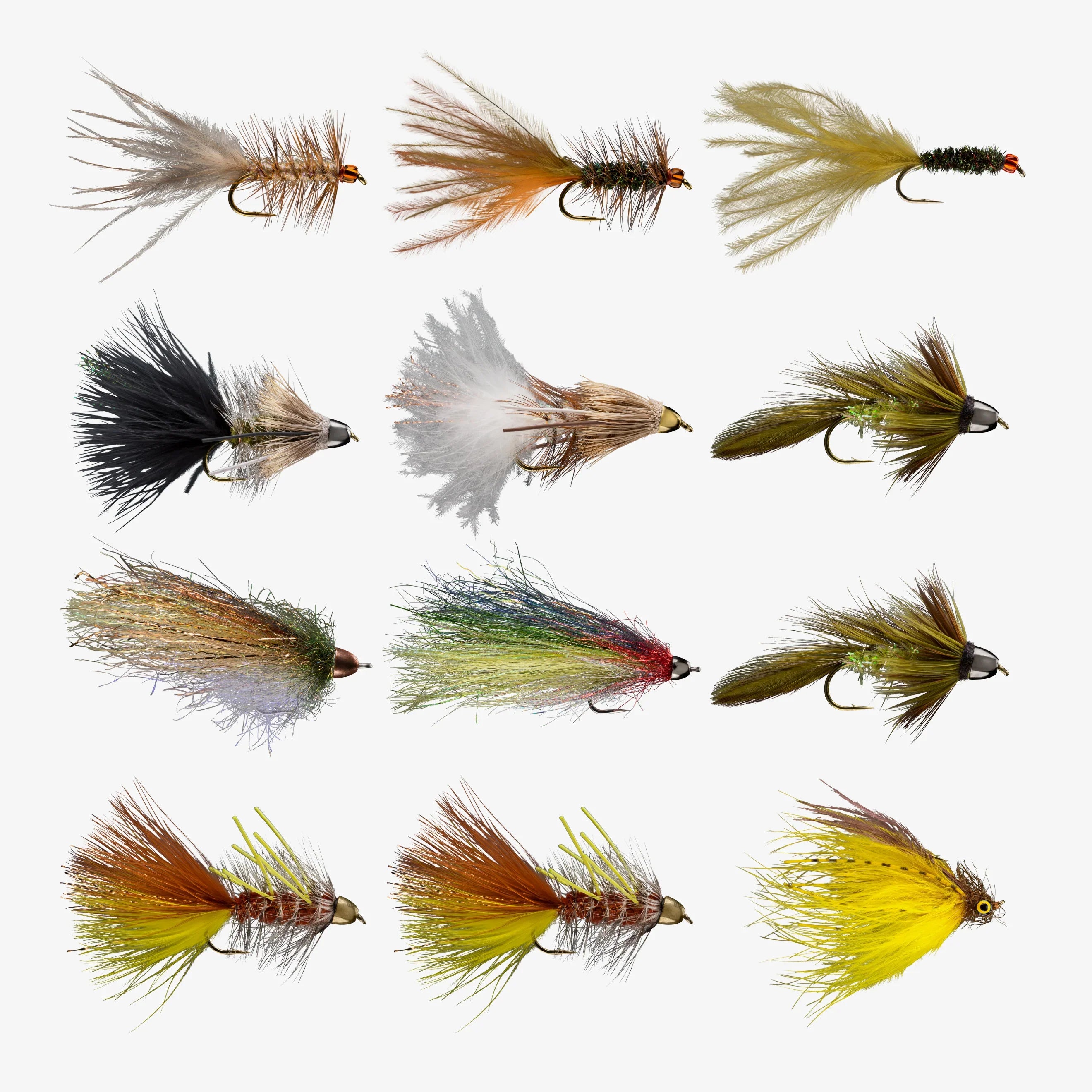 Trout Flies Variety Assortment (Pack of 12)