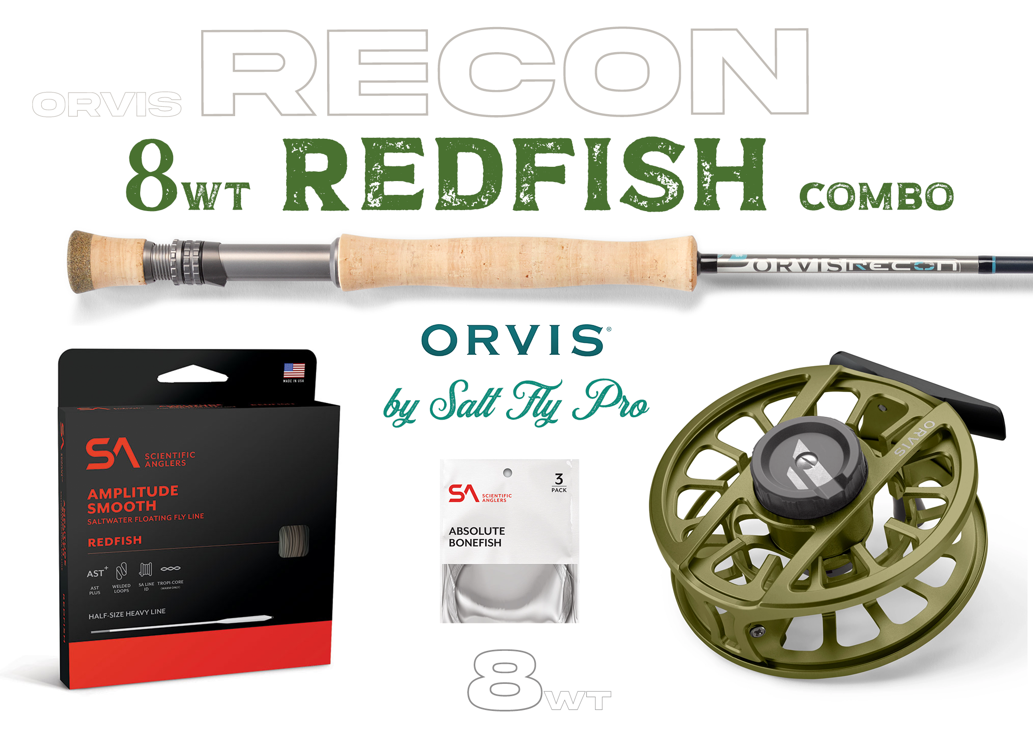 Orvis Recon 8wt REDFISH Combo Fly Rod Outfit – TroutPro