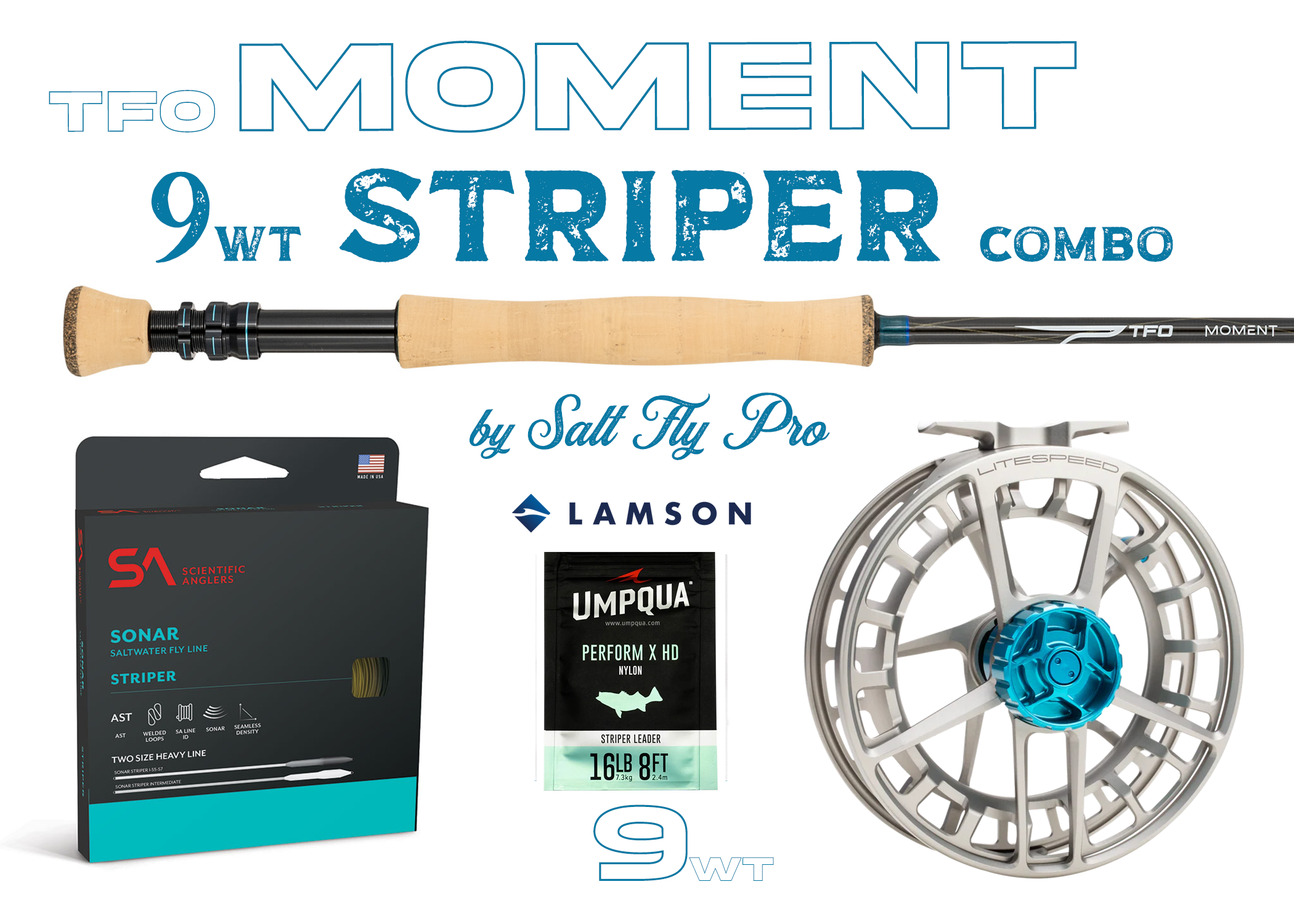 TFO Moment 9wt STRIPER Combo Fly Rod Outfit - New!